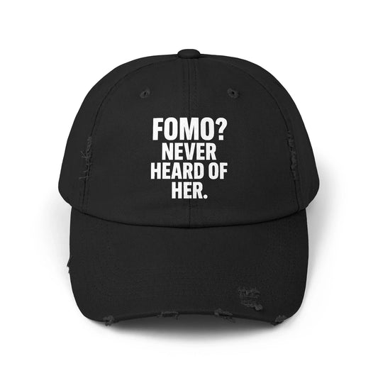 FOMO? Never Heard of Her - Cap Black One size Hats crypto-vibes.com