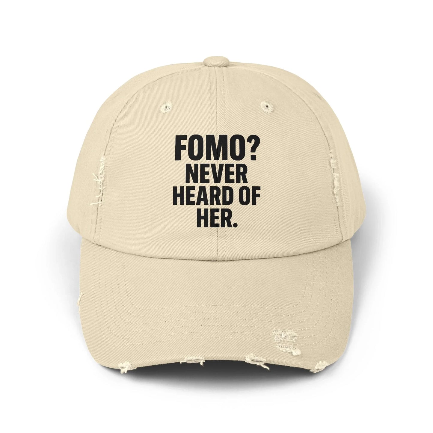 FOMO? Never Heard of Her - Cap Stone One size Hats crypto-vibes.com