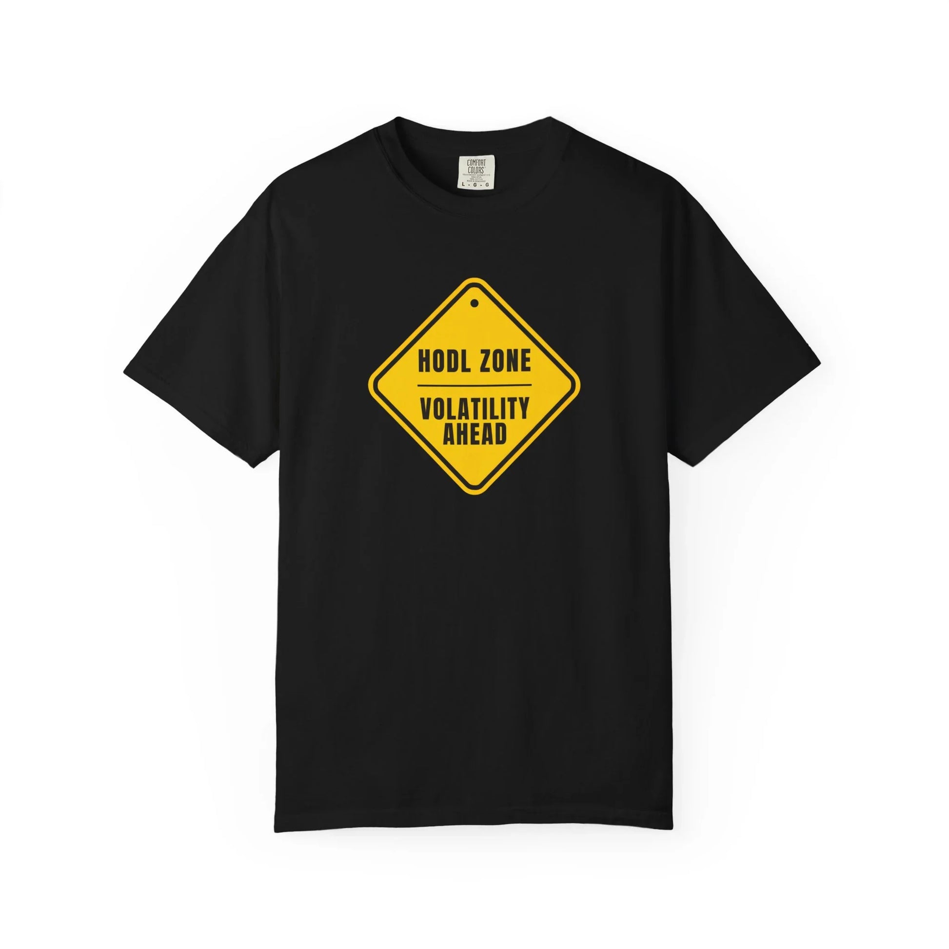 Hold Zone Caution Sign - T-Shirt Black T-Shirt crypto-vibes.com
