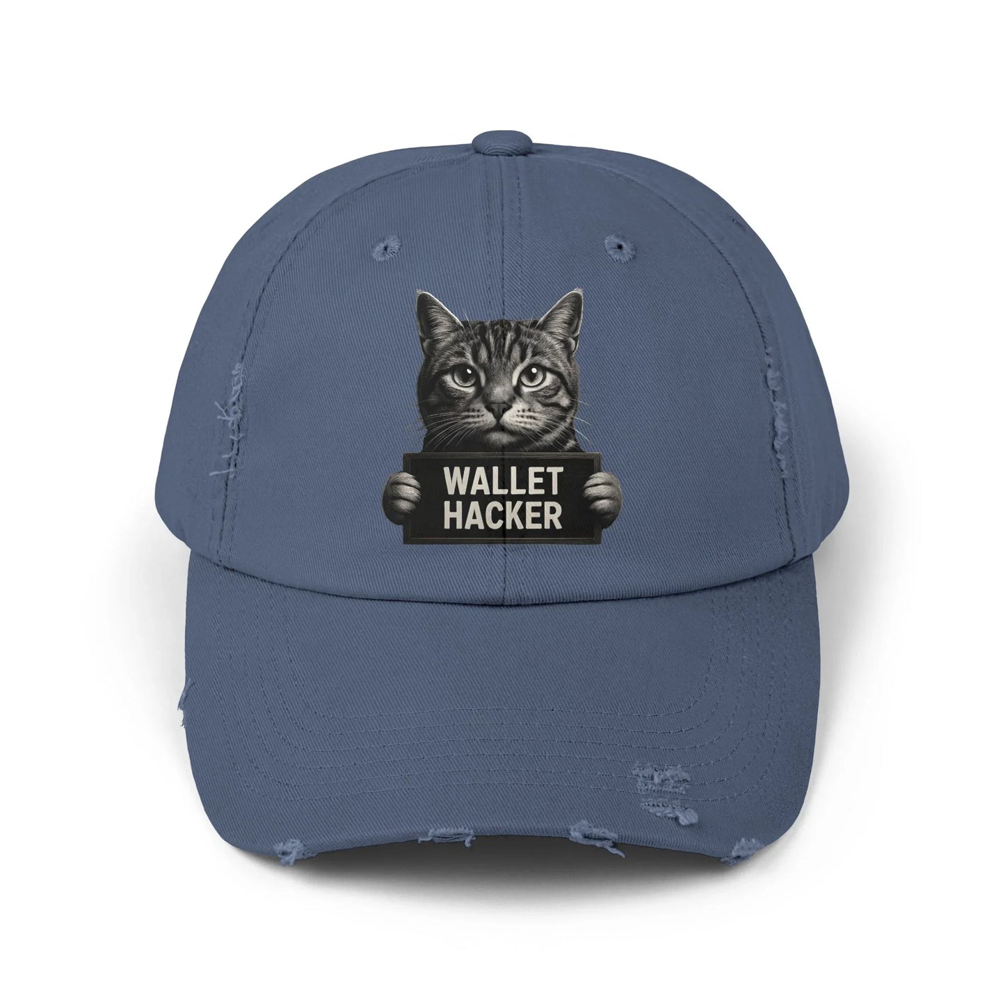 Wallet Hacker Cat - Cap Scotland Blue One size Hats crypto-vibes.com