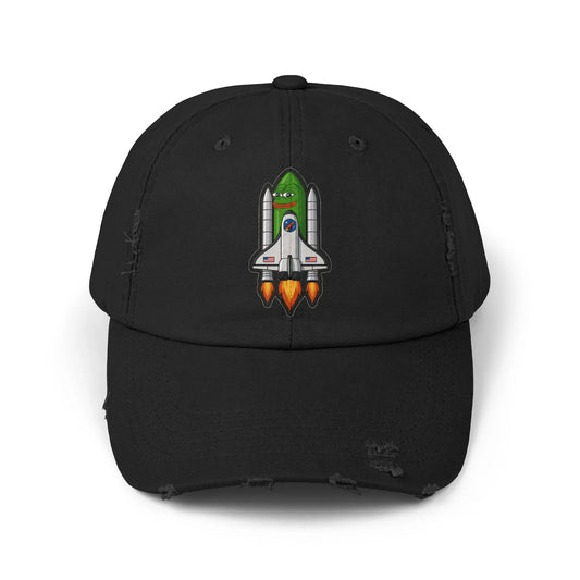 Pepe Rocket Launch - Cap Black One size Hats crypto-vibes.com