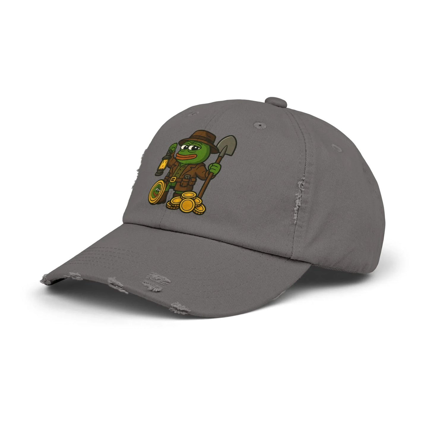 Pepe Gravekeeper Finding Gold - Cap Hats crypto-vibes.com