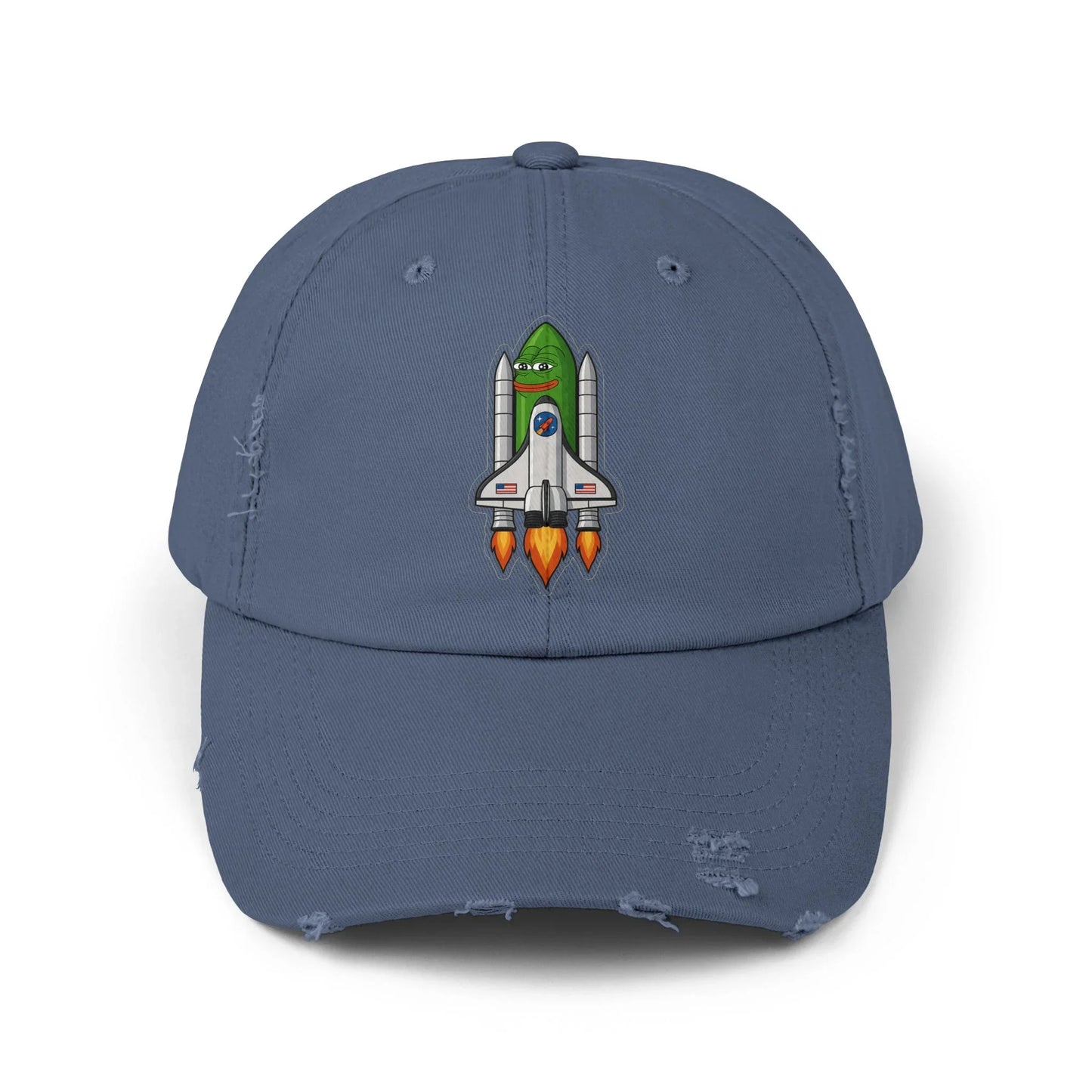 Pepe Rocket Launch - Cap Scotland Blue One size Hats crypto-vibes.com