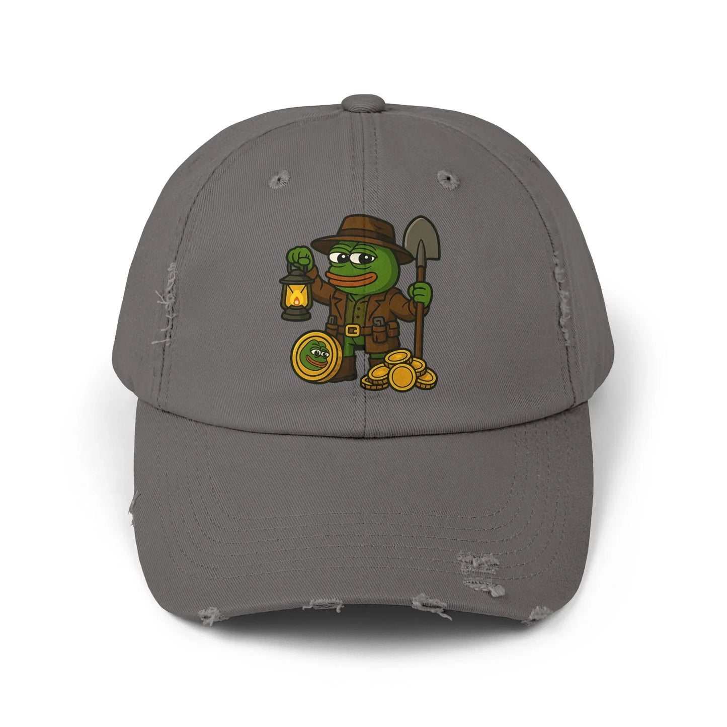 Pepe Gravekeeper Finding Gold - Cap Nickel One size Hats crypto-vibes.com