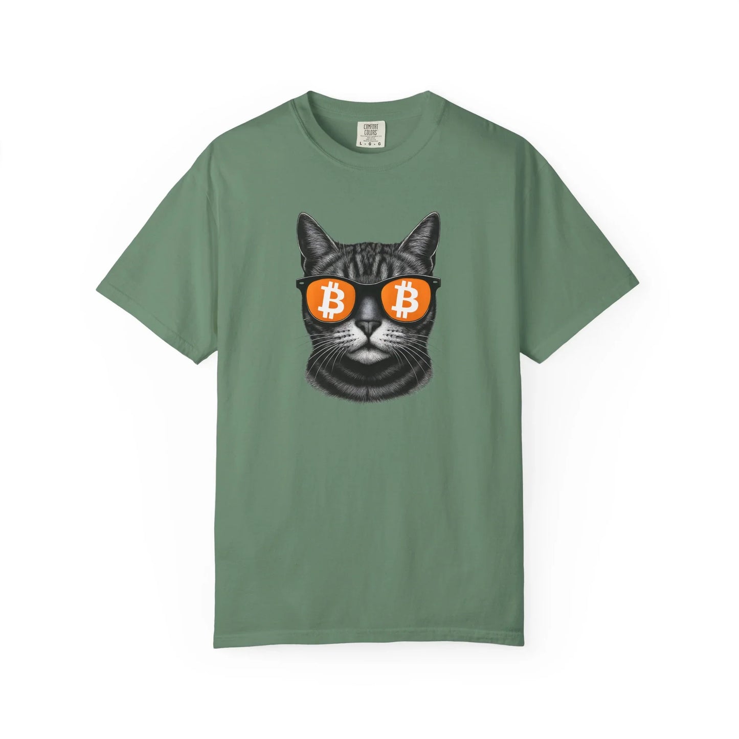 Bitcoin Cat - T-Shirt Light Green T-Shirt crypto-vibes.com