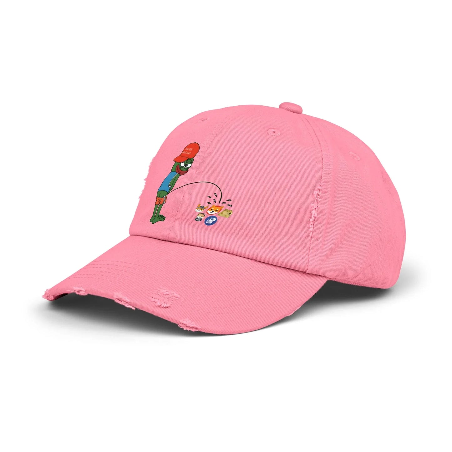 Pepe Memecoin Pissing On Competition - Cap Hats crypto-vibes.com