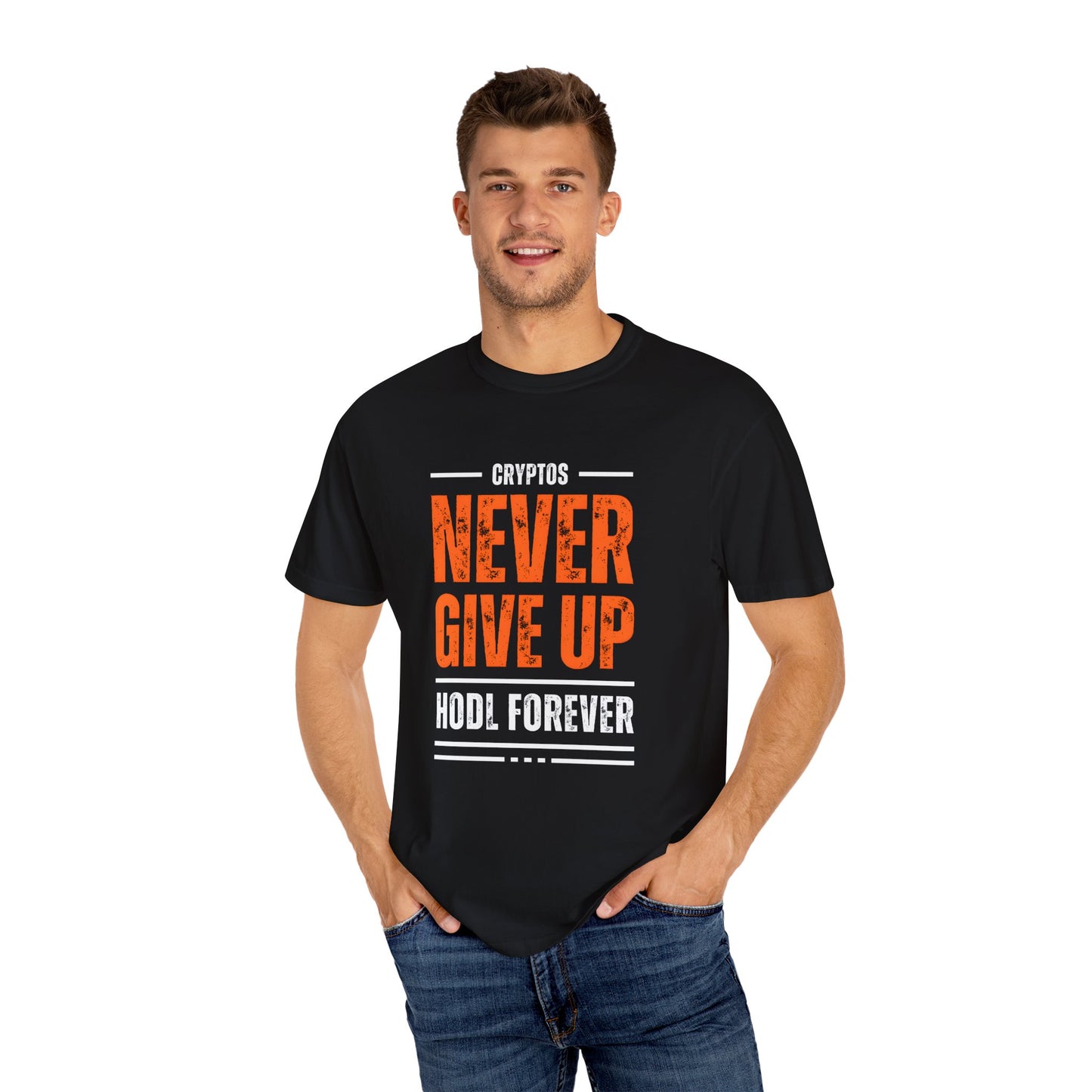 T-shirt Cryptos Never Give Up Hold Forever