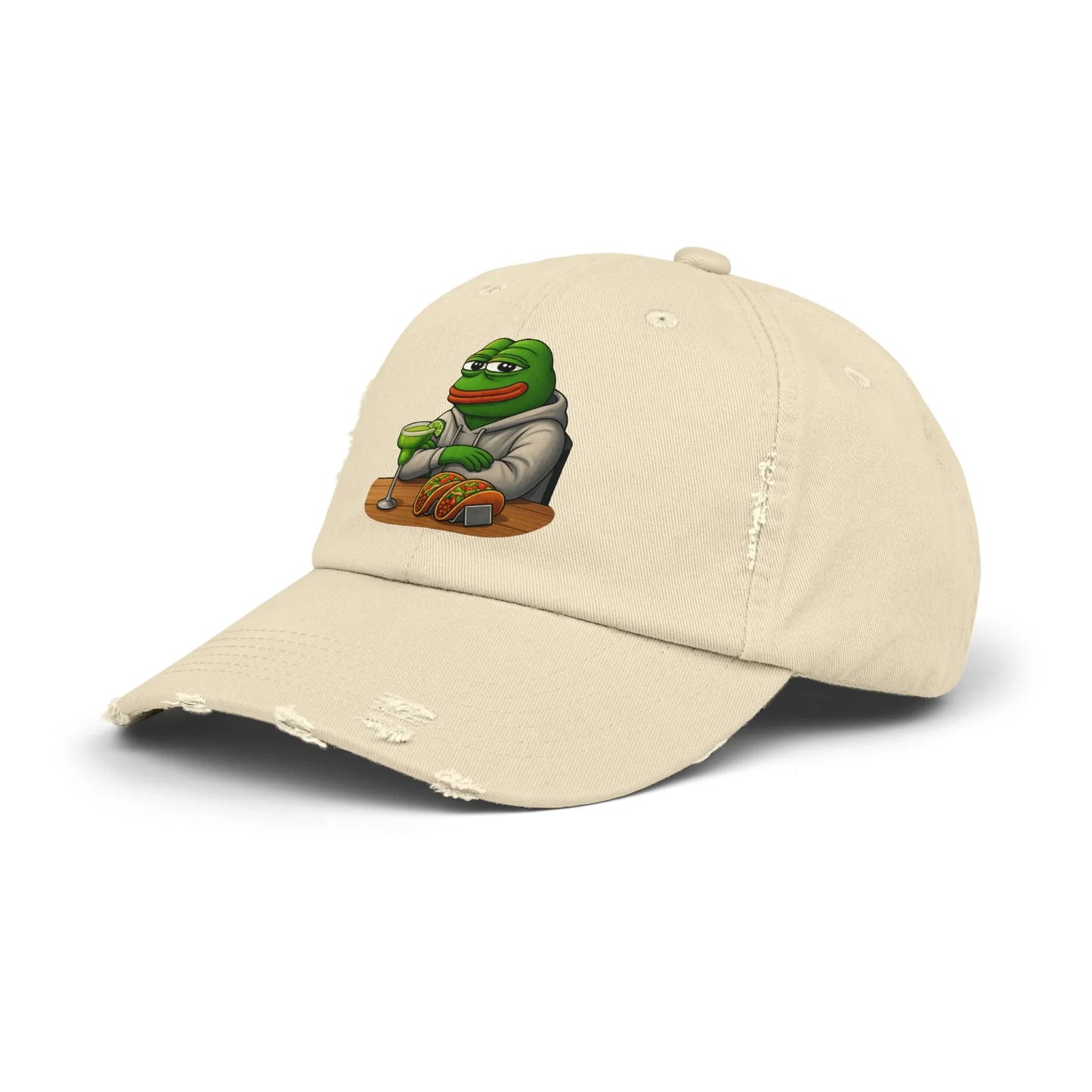 Pepe Chilling With Margarita And Fajitas - Cap Hats crypto-vibes.com