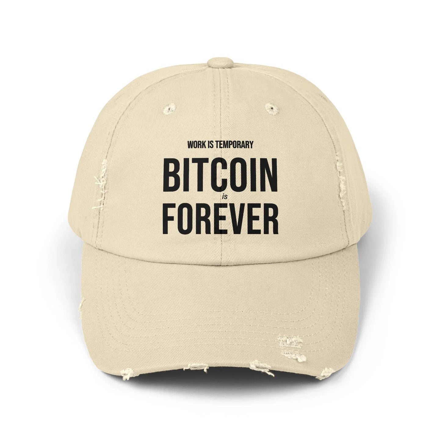 Work is Temporary Bitcoin is Forever - Cap Stone One size Hats crypto-vibes.com