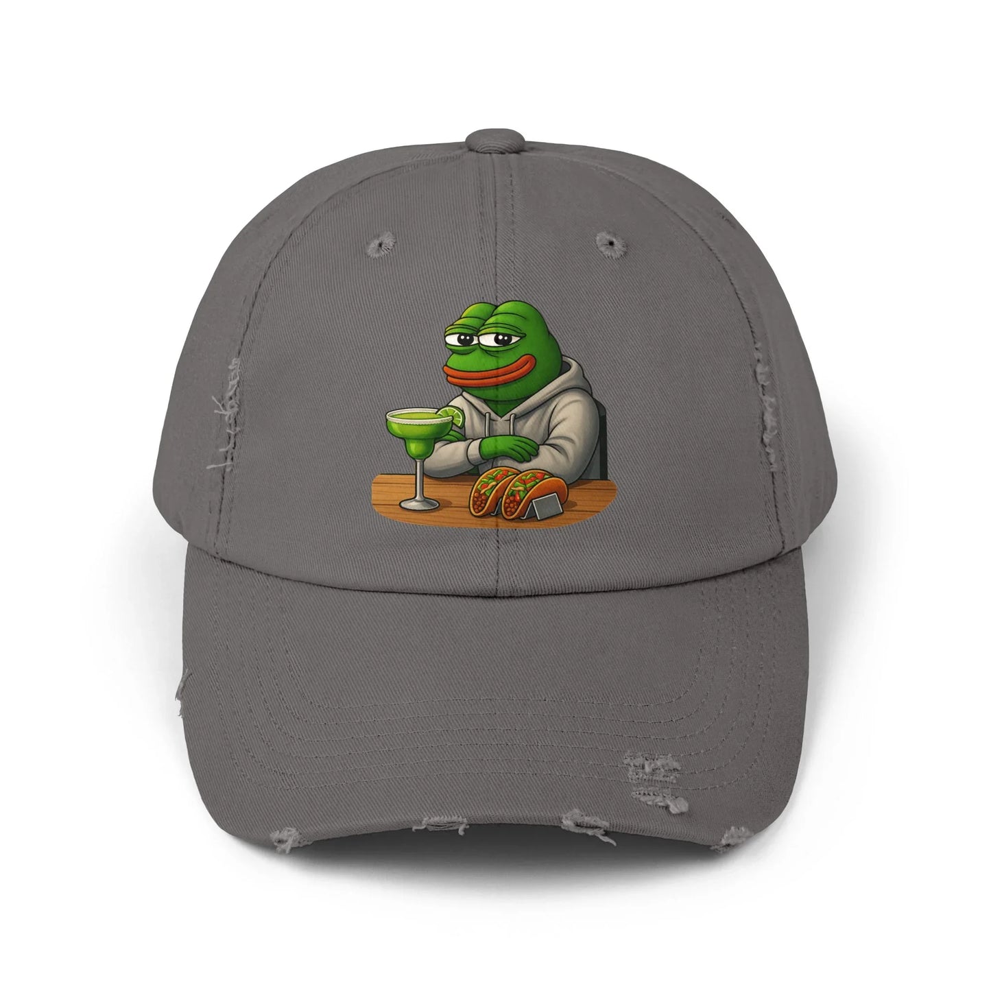 Pepe Chilling With Margarita And Fajitas - Cap Nickel One size Hats crypto-vibes.com