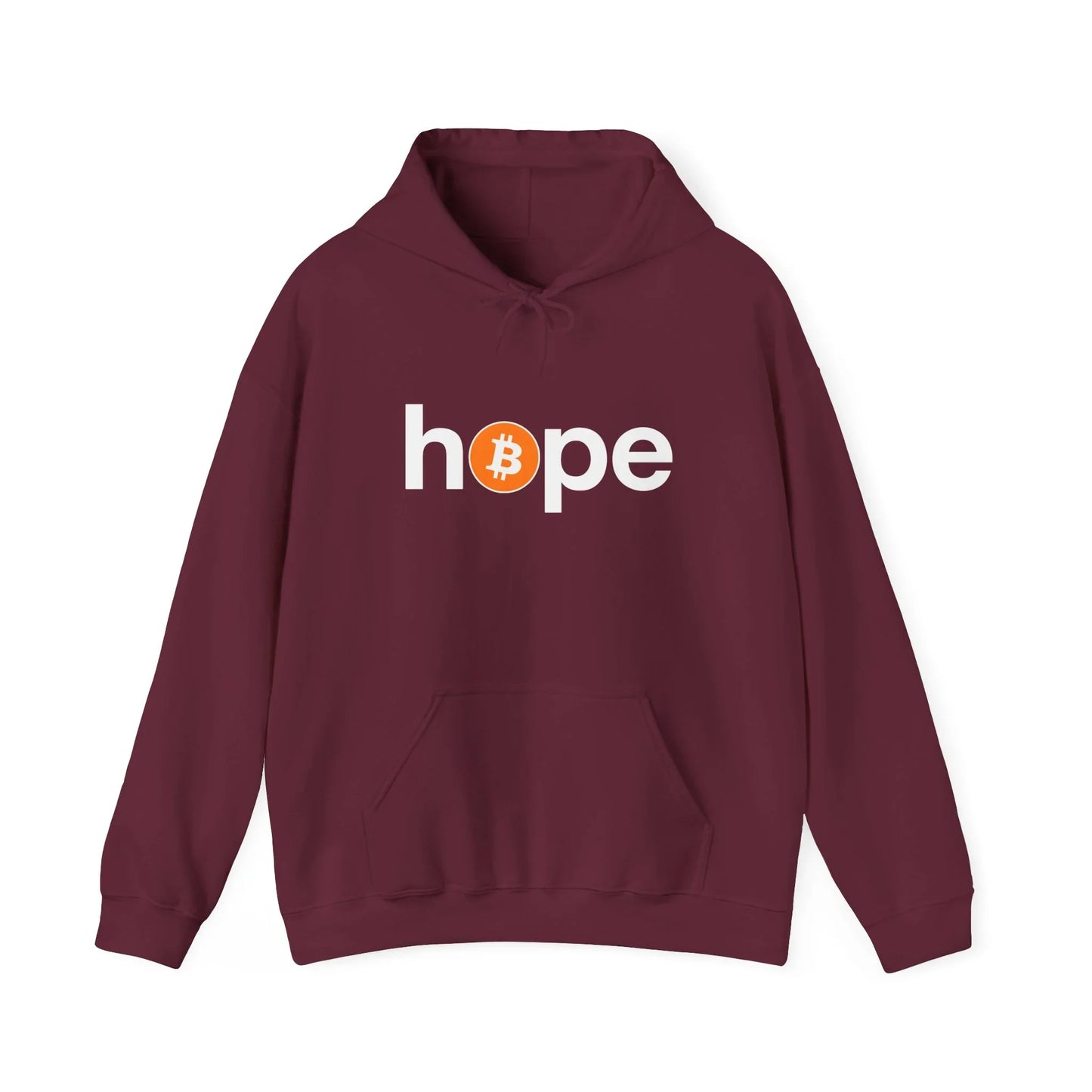 Bitcoin Hope - Hoodie Maroon Hoodie crypto-vibes.com