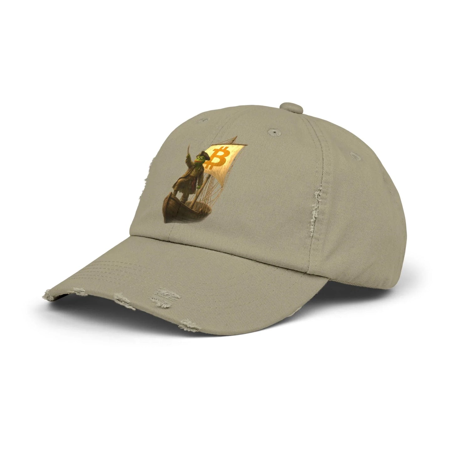 Pepe the Pirate Commander - Cap Hats crypto-vibes.com
