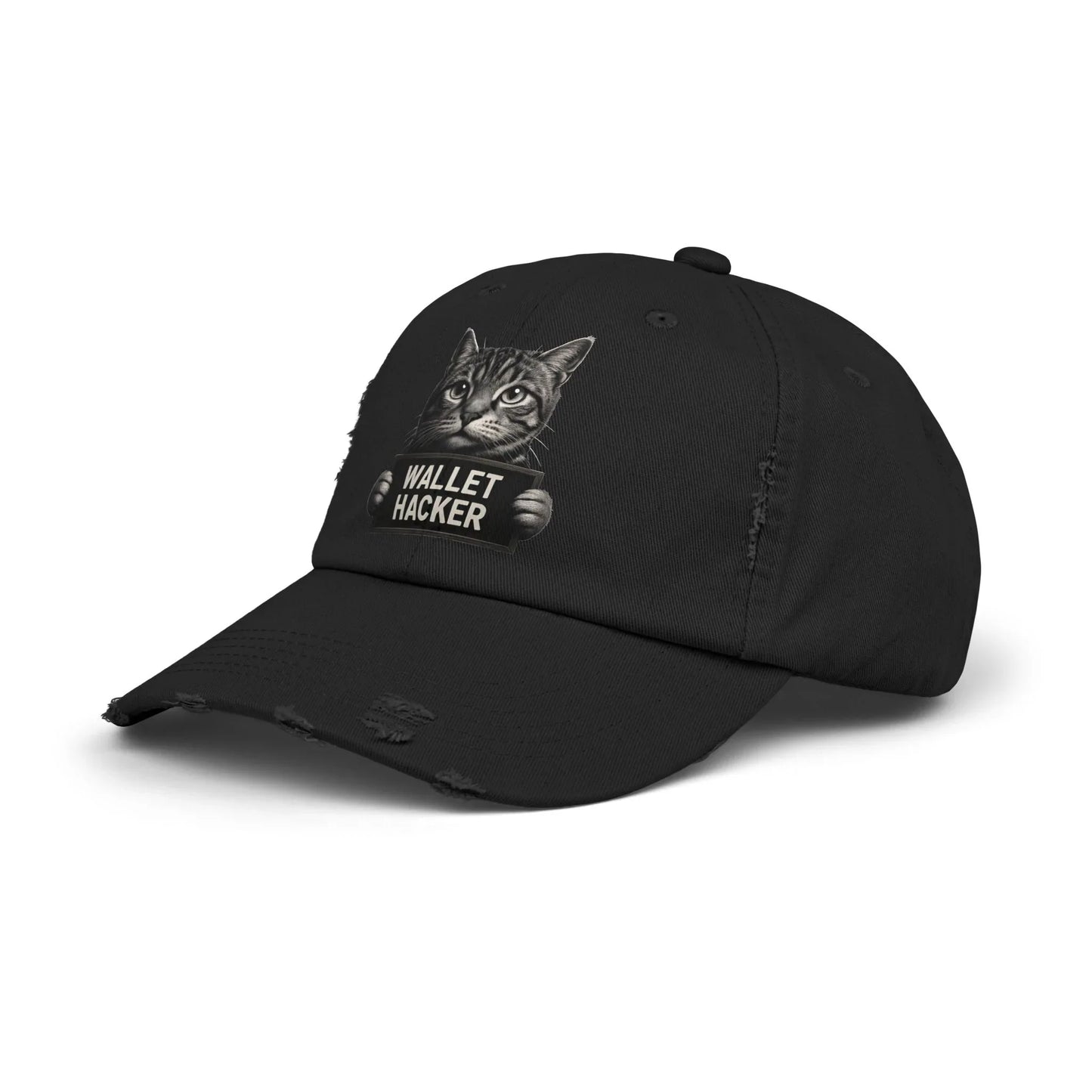 Wallet Hacker Cat - Cap Hats crypto-vibes.com