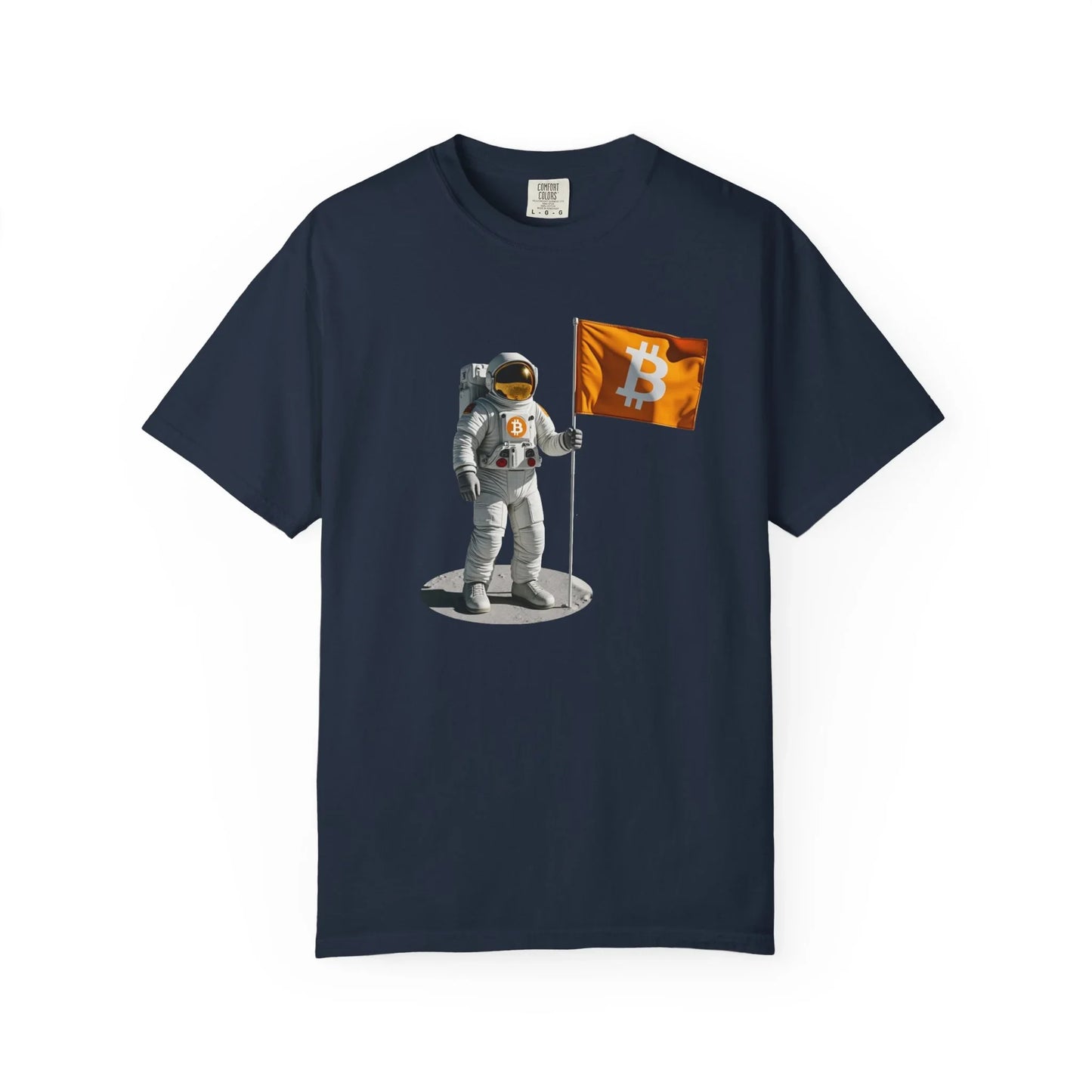 T-shirt Bitcoin Astronaut Crypto Up to the moon Navy T-Shirt crypto-vibes.com