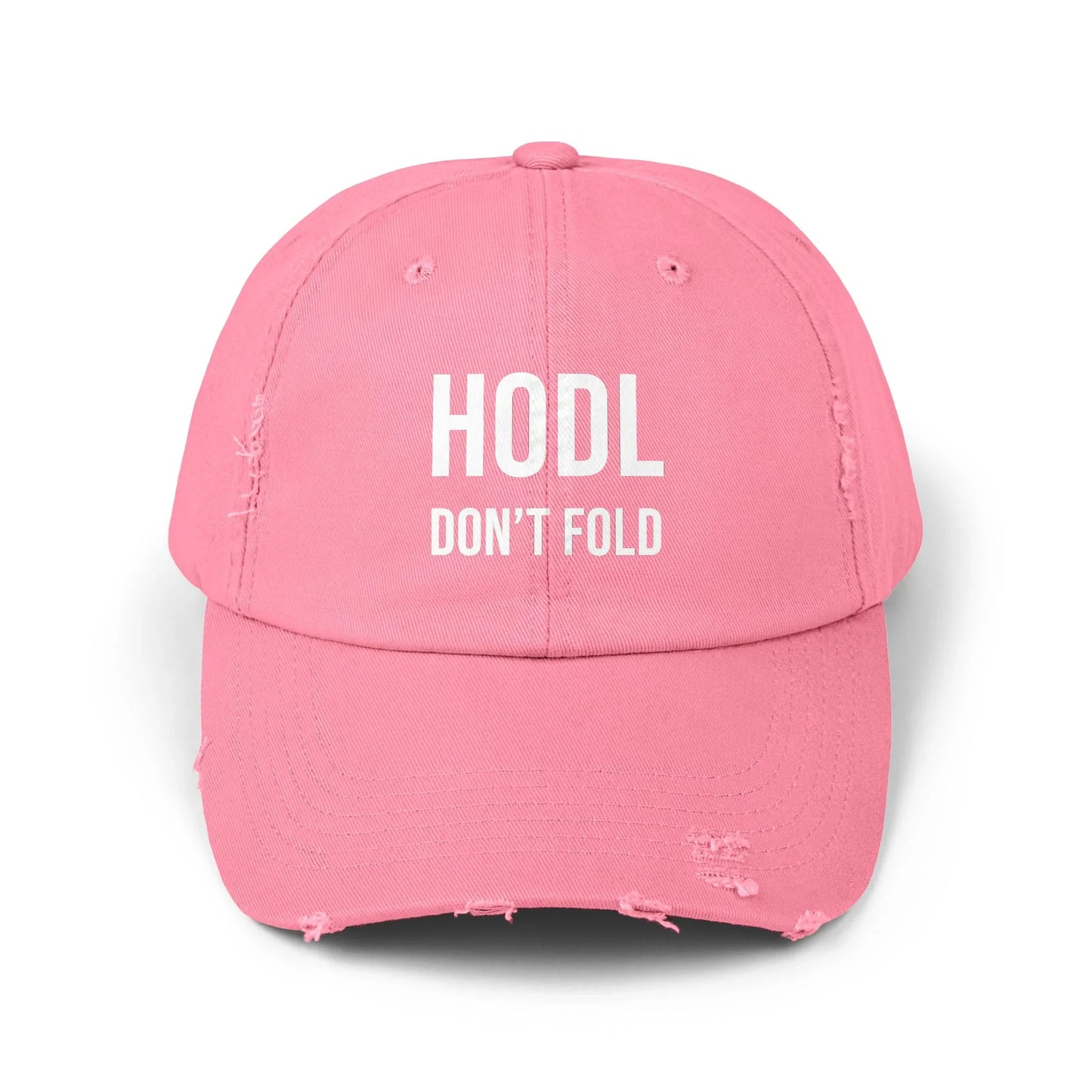 HODL Don't Fold - Cap True Pink One size Hats crypto-vibes.com