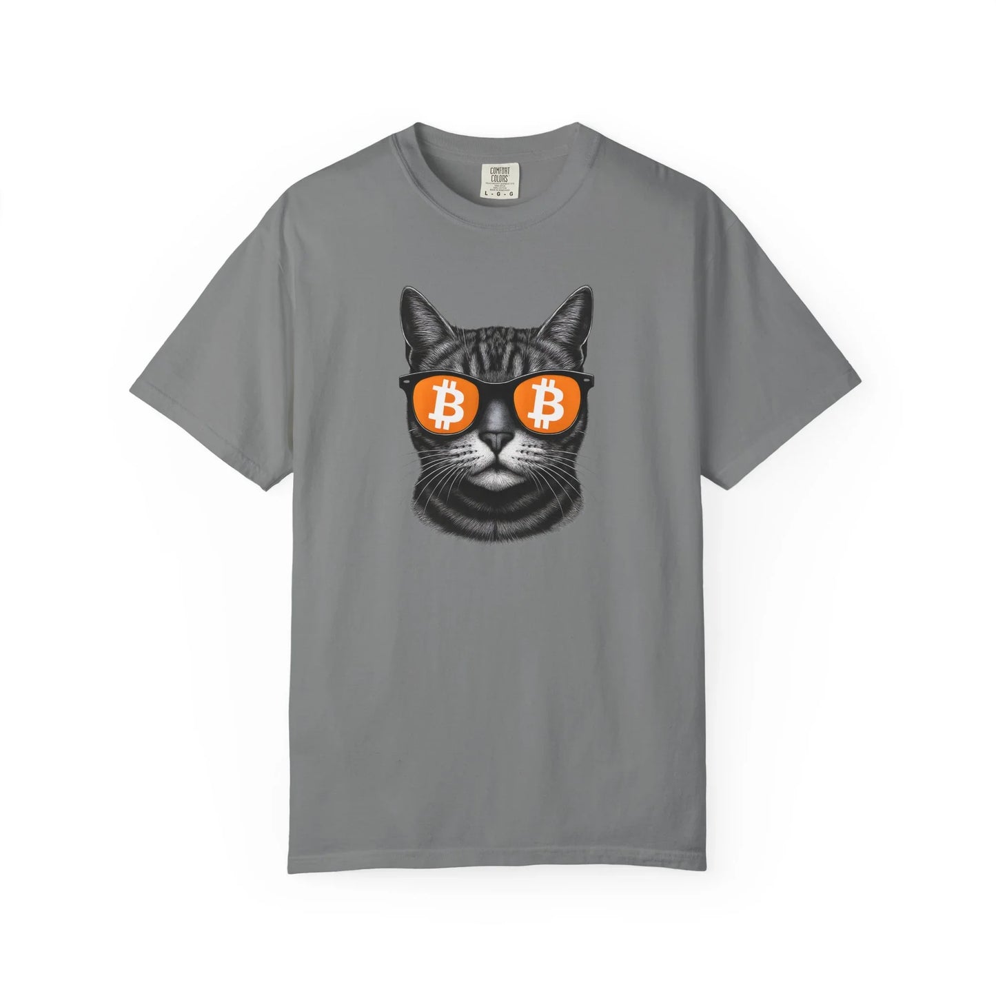 Bitcoin Cat - T-Shirt Grey T-Shirt crypto-vibes.com