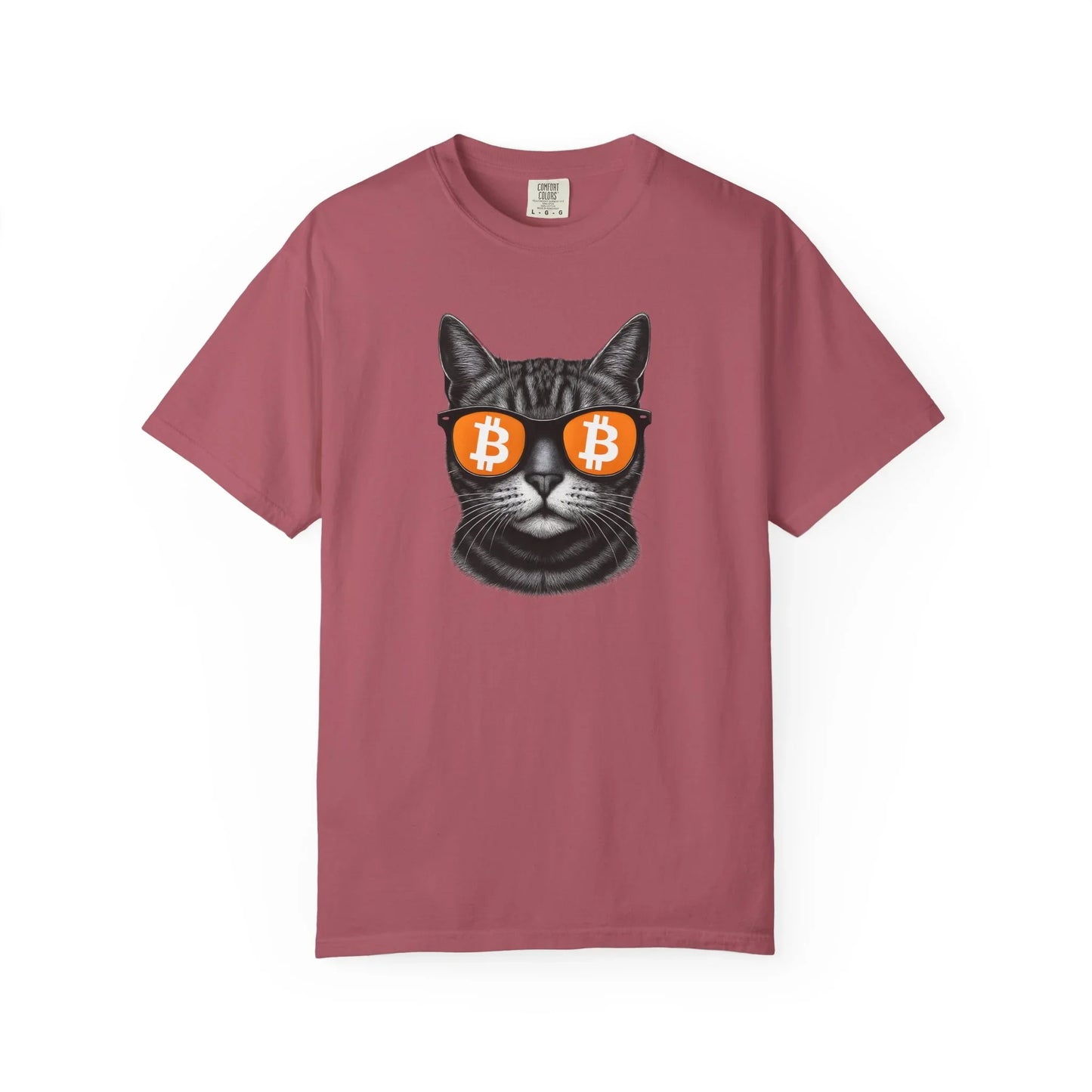 Bitcoin Cat - T-Shirt Crimson T-Shirt crypto-vibes.com