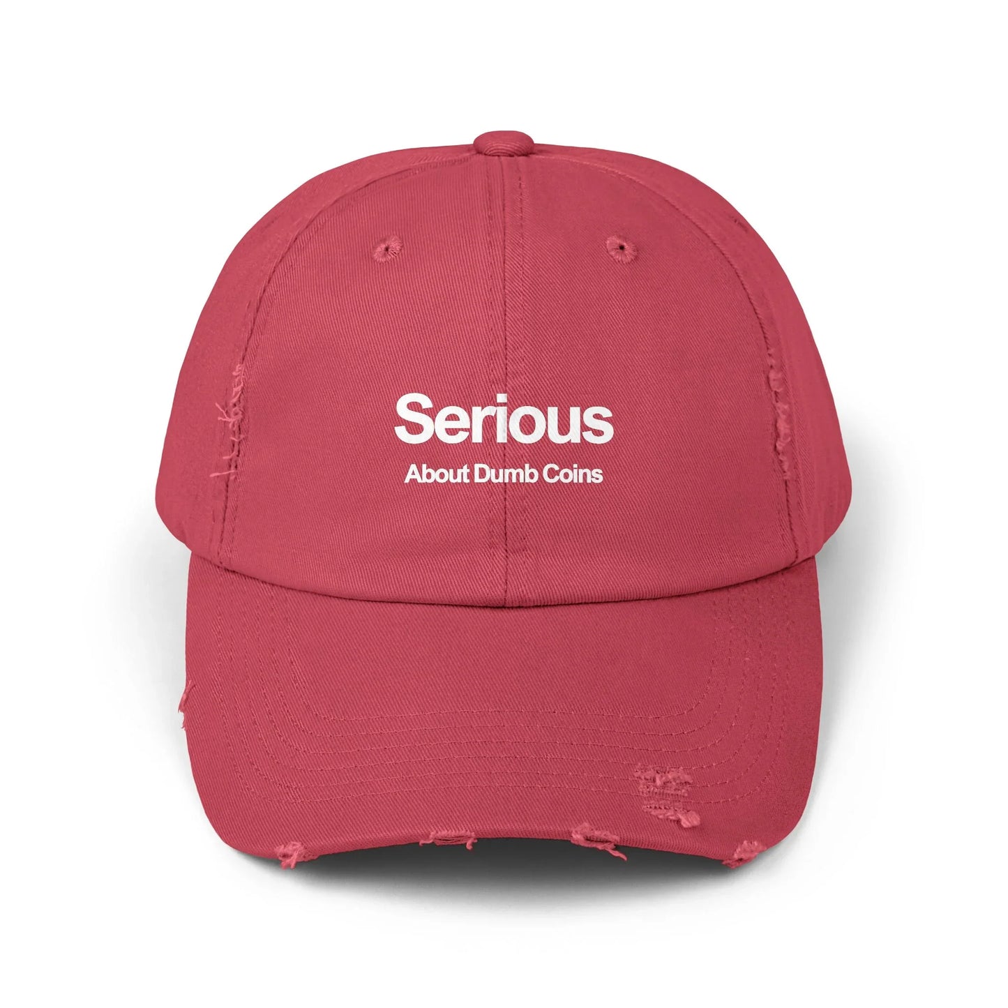 Serious About Dumb Coins - Cap Dashing Red One size Hats crypto-vibes.com