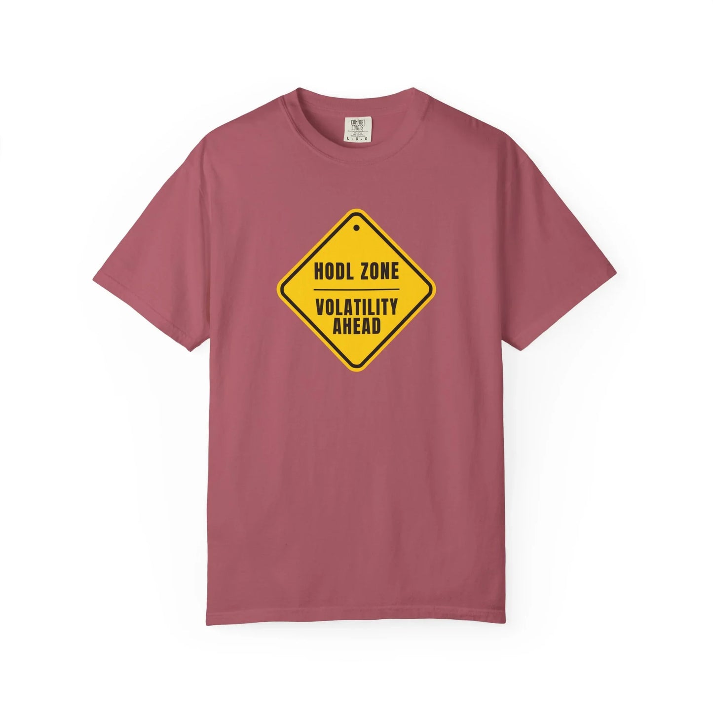 Hold Zone Caution Sign - T-Shirt Crimson T-Shirt crypto-vibes.com