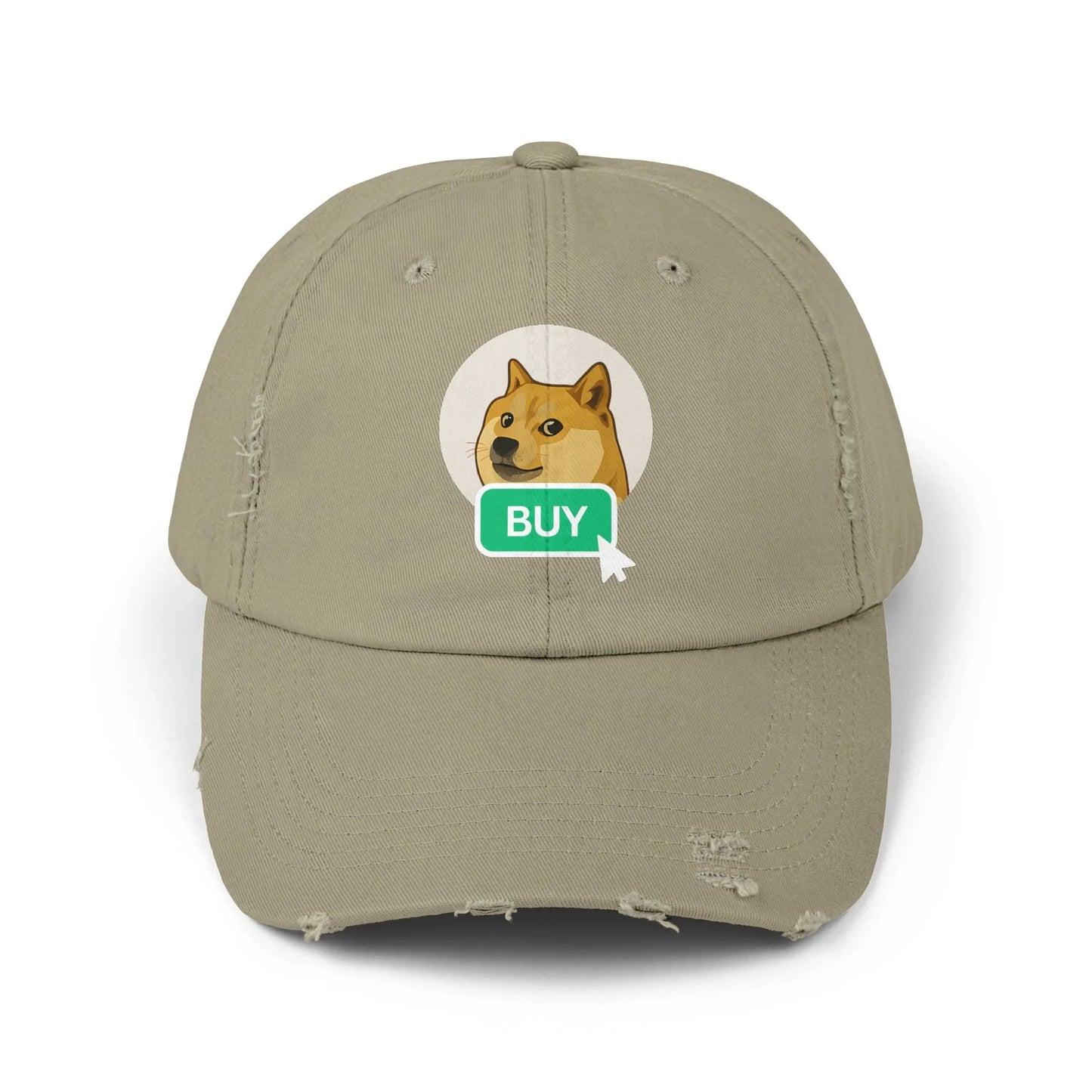 Doge Buy Button - Cap Light Olive One size Hats crypto-vibes.com