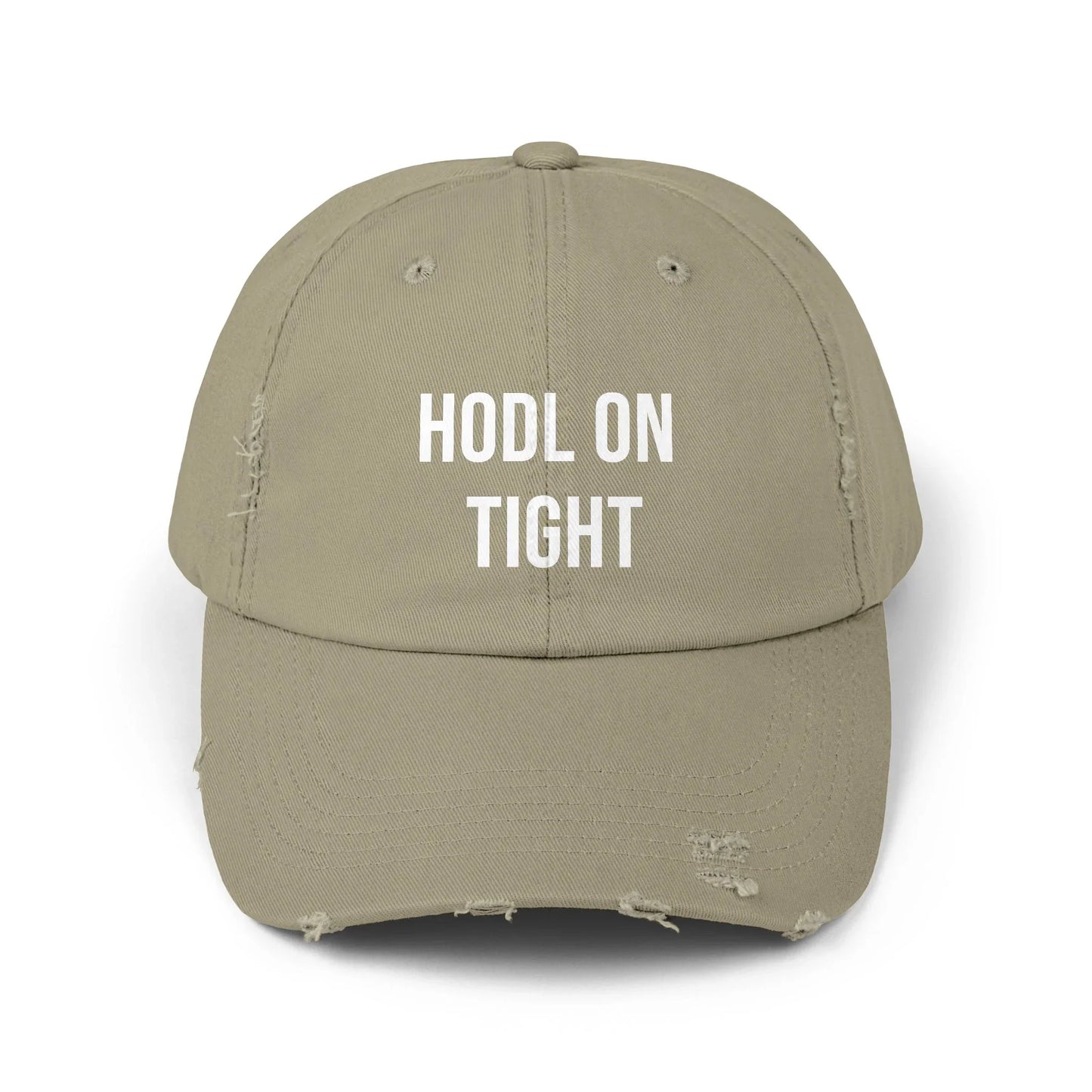 HODL On Tight - Cap Light Olive One size Hats crypto-vibes.com