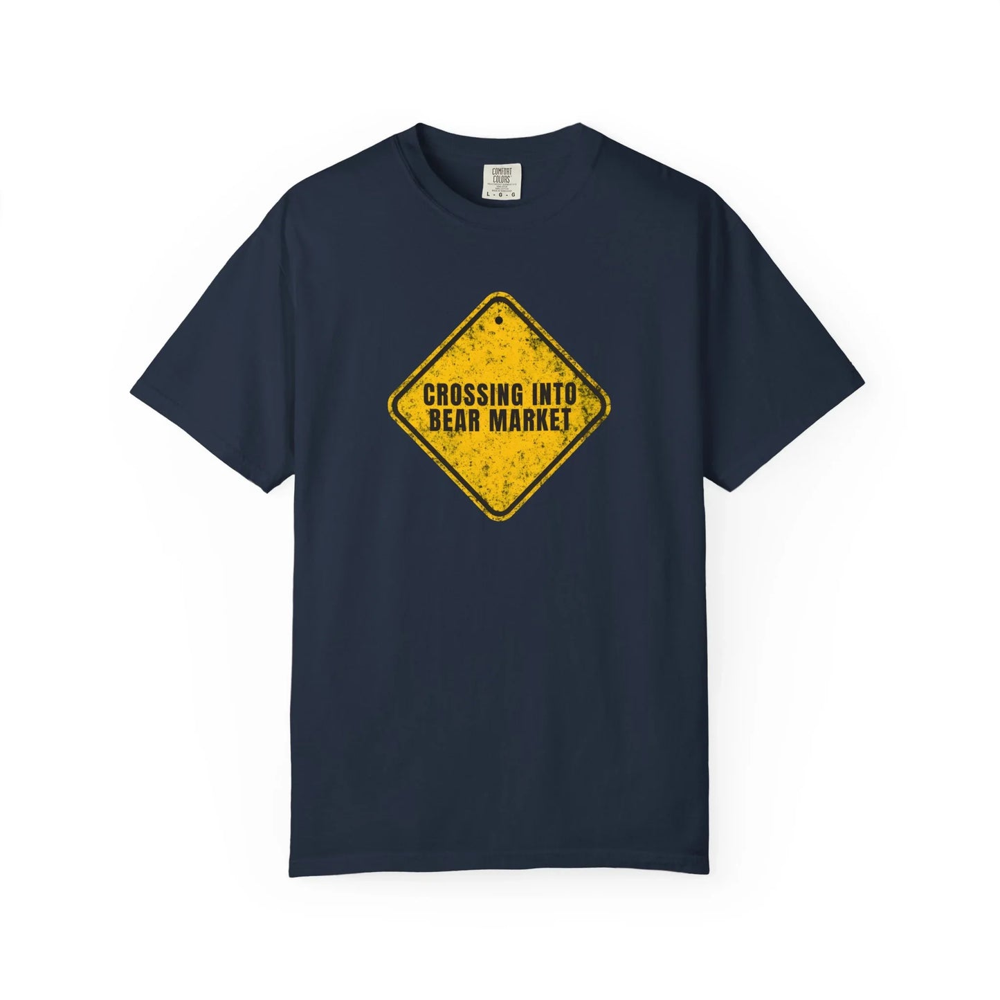 Crossing Into Bear Market - T-Shirt Navy T-Shirt crypto-vibes.com