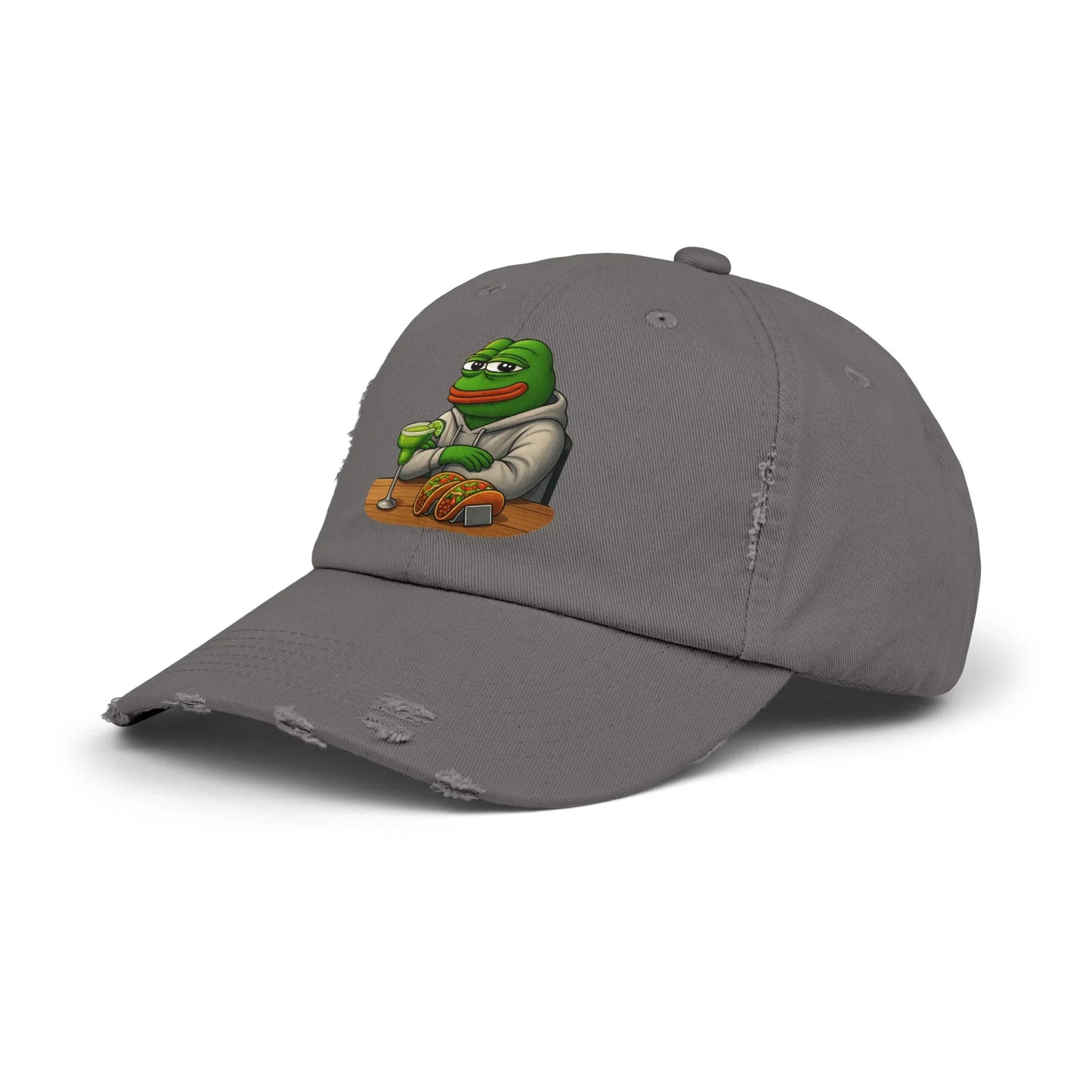 Pepe Chilling With Margarita And Fajitas - Cap Hats crypto-vibes.com