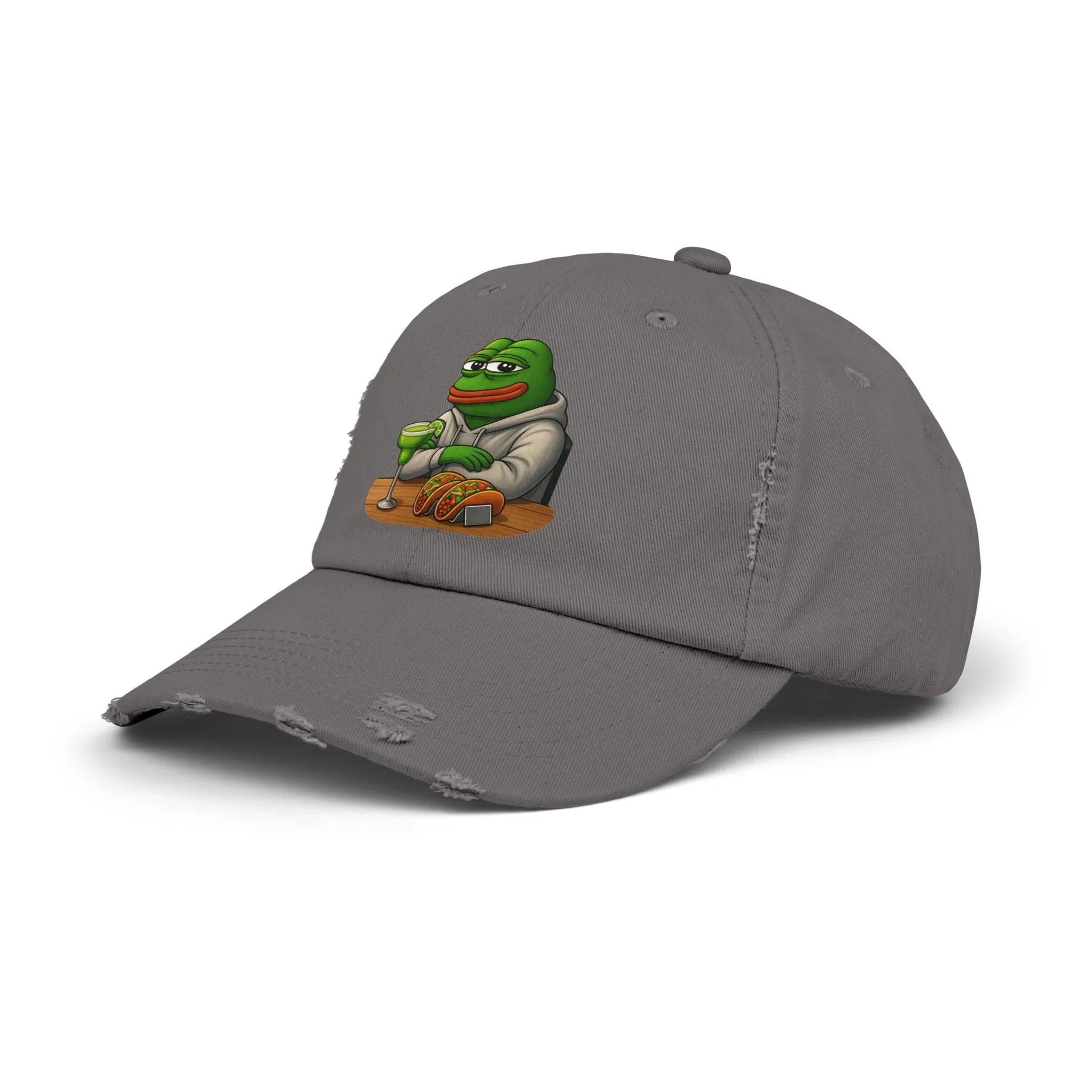 Pepe Chilling With Margarita And Fajitas - Cap Hats crypto-vibes.com