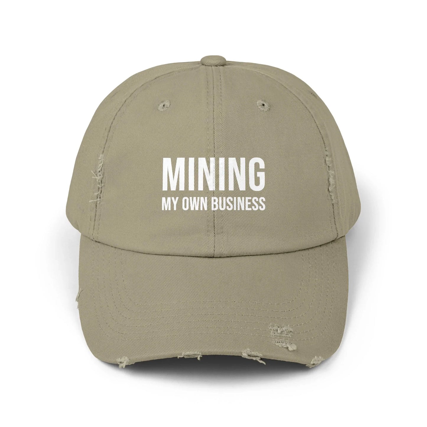 Mining My Own Business - Cap Light Olive One size Hats crypto-vibes.com