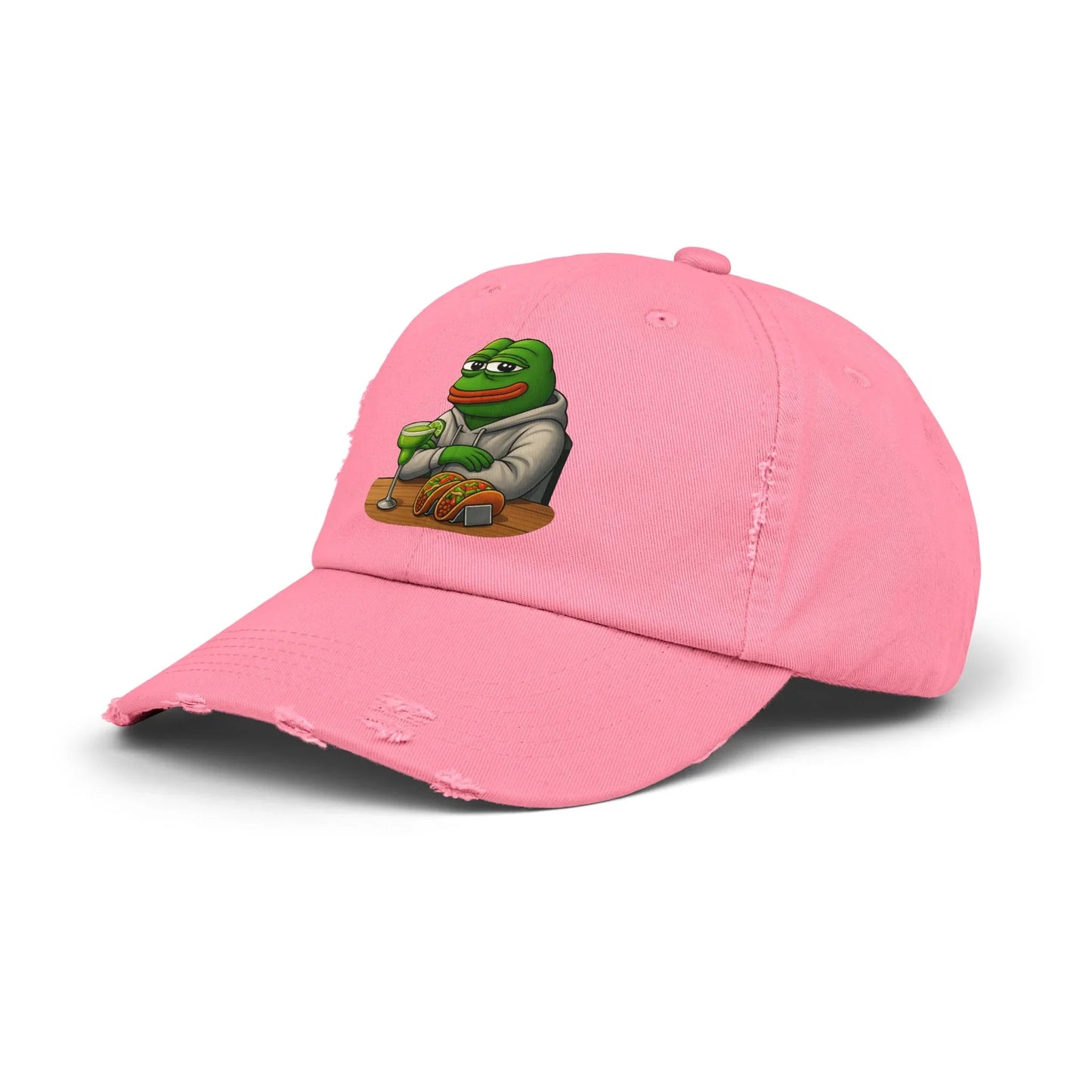 Pepe Chilling With Margarita And Fajitas - Cap Hats crypto-vibes.com