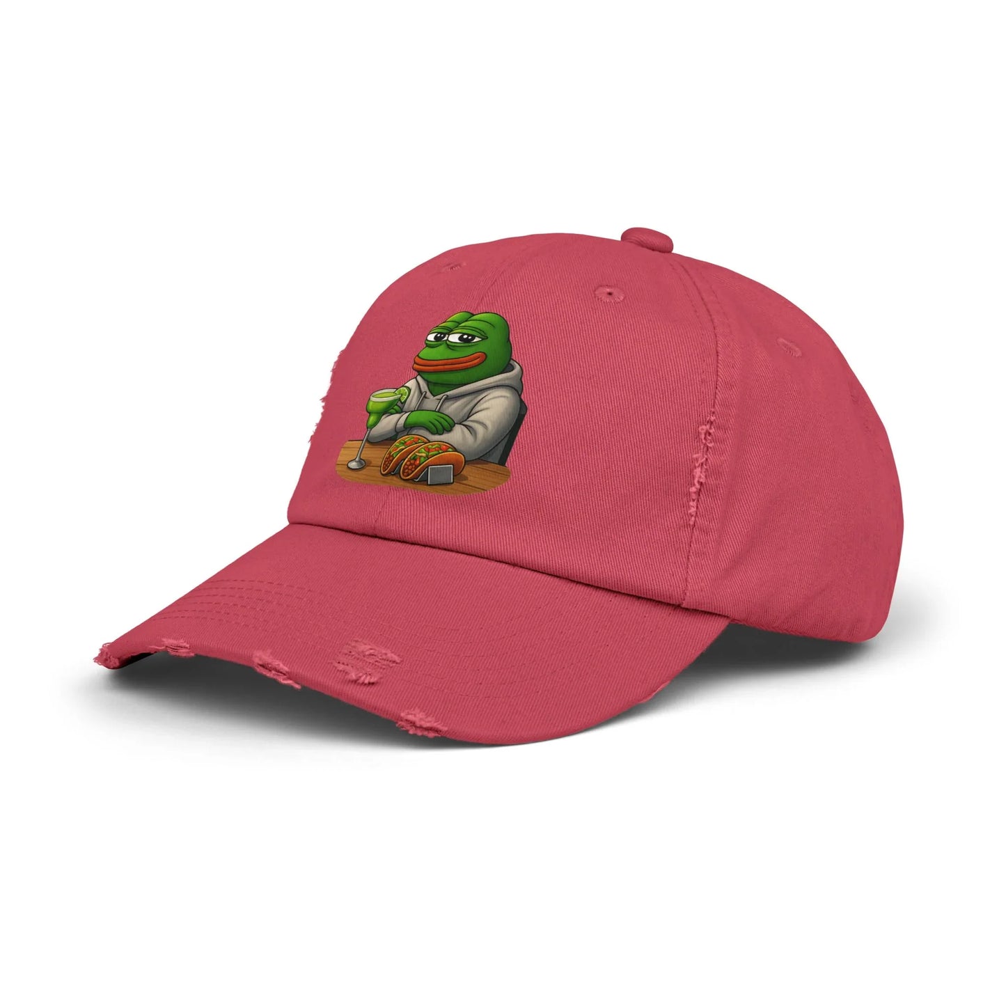 Pepe Chilling With Margarita And Fajitas - Cap Hats crypto-vibes.com