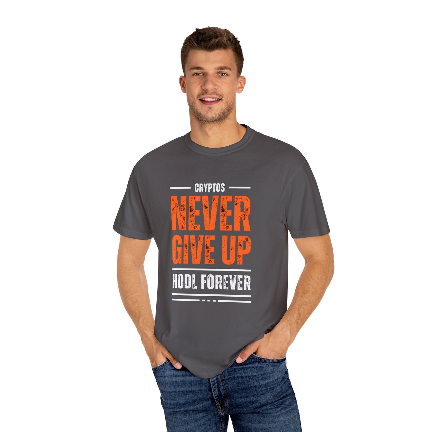 T-shirt Cryptos Never Give Up Hold Forever