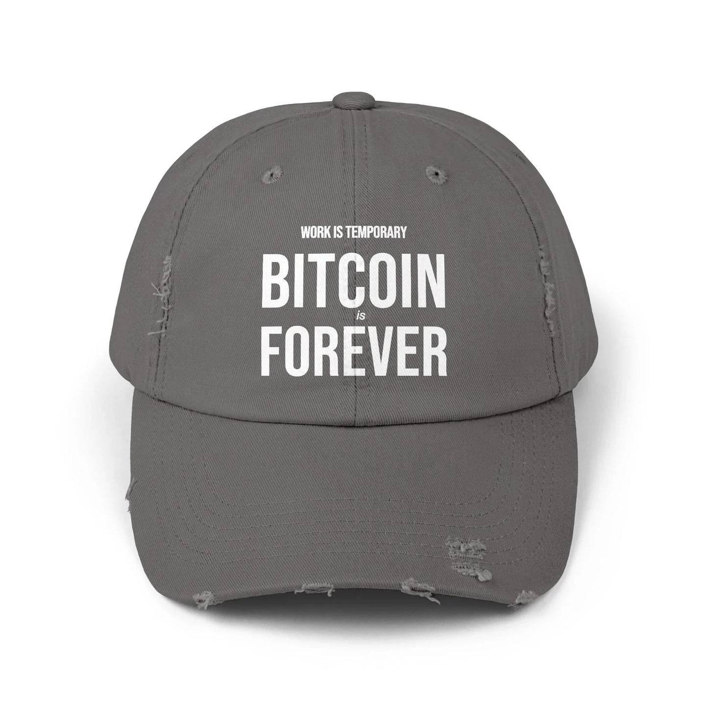 Work is Temporary Bitcoin is Forever - Cap Nickel One size Hats crypto-vibes.com