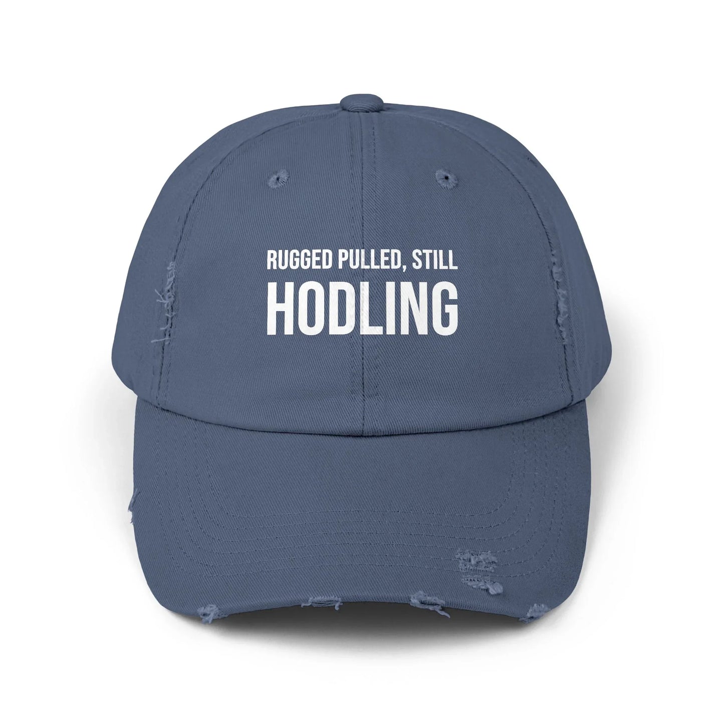 Rugged Pulled Still HODLing - Cap Scotland Blue One size Hats crypto-vibes.com