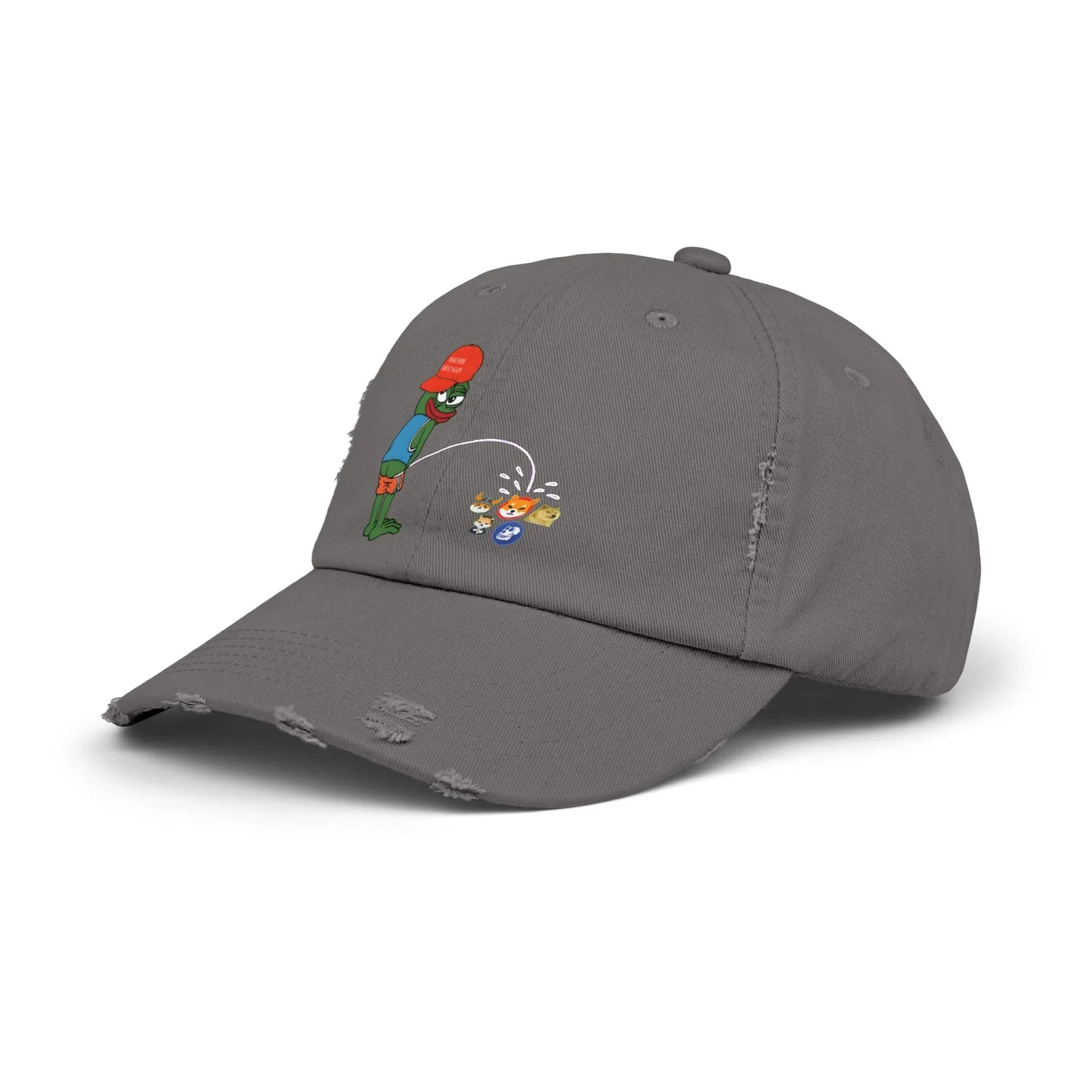 Pepe Memecoin Pissing On Competition - Cap Hats crypto-vibes.com