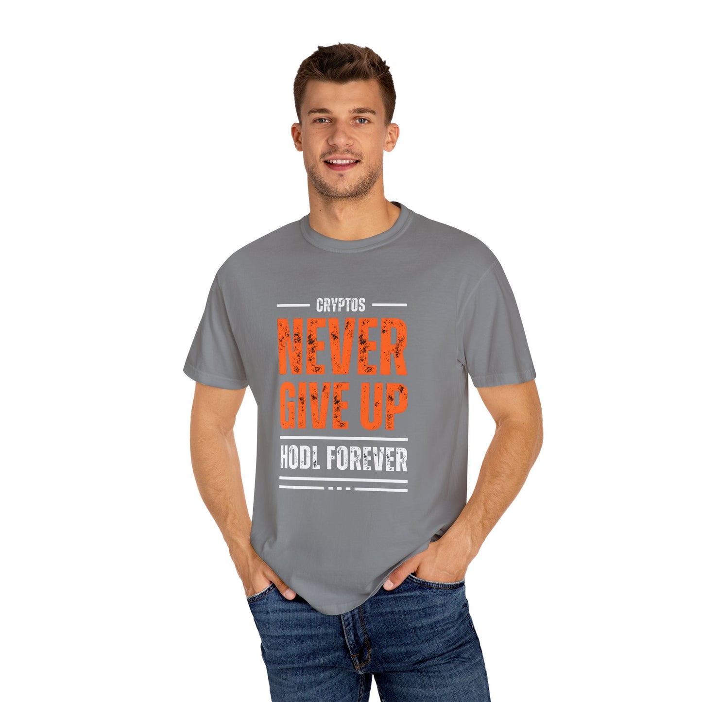 T-shirt Cryptos Never Give Up Hold Forever
