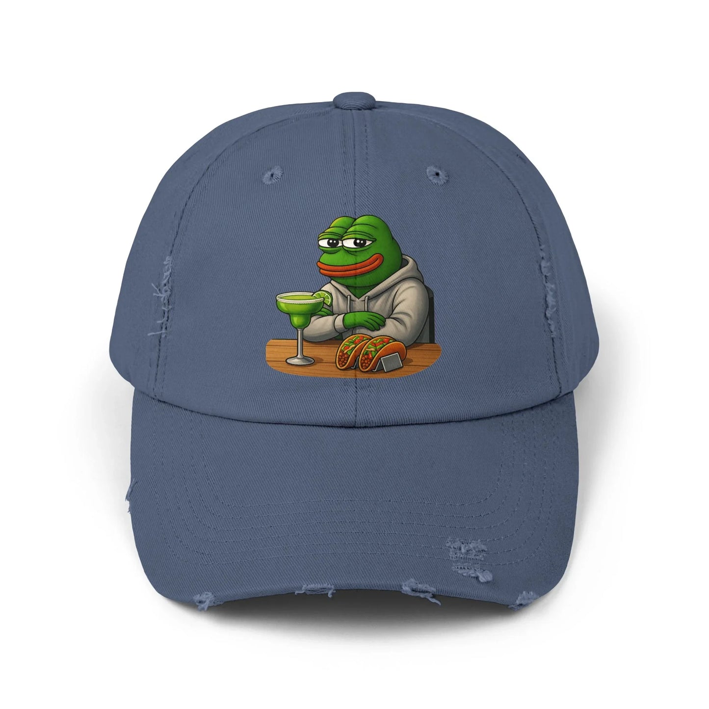 Pepe Chilling With Margarita And Fajitas - Cap Scotland Blue One size Hats crypto-vibes.com