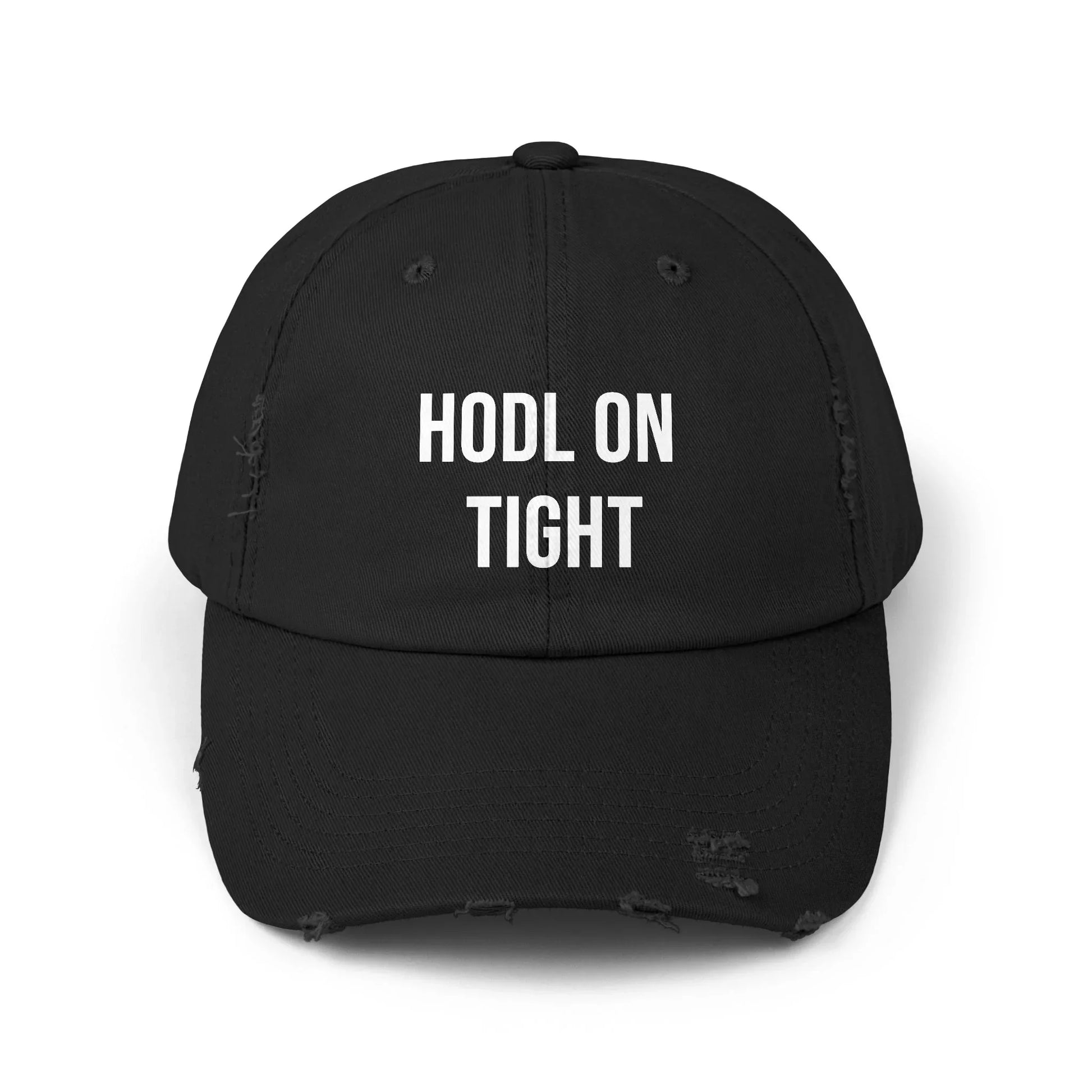 HODL On Tight - Cap Black One size Hats crypto-vibes.com
