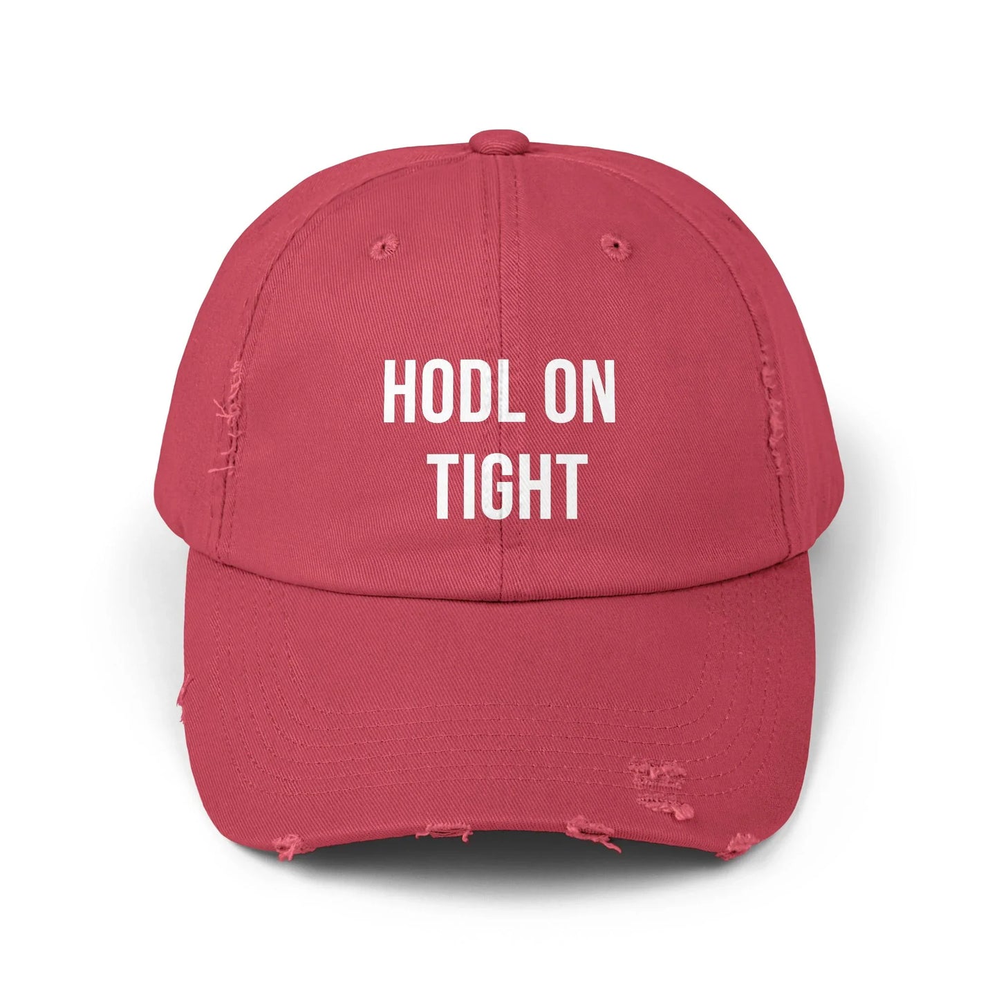 HODL On Tight - Cap Dashing Red One size Hats crypto-vibes.com