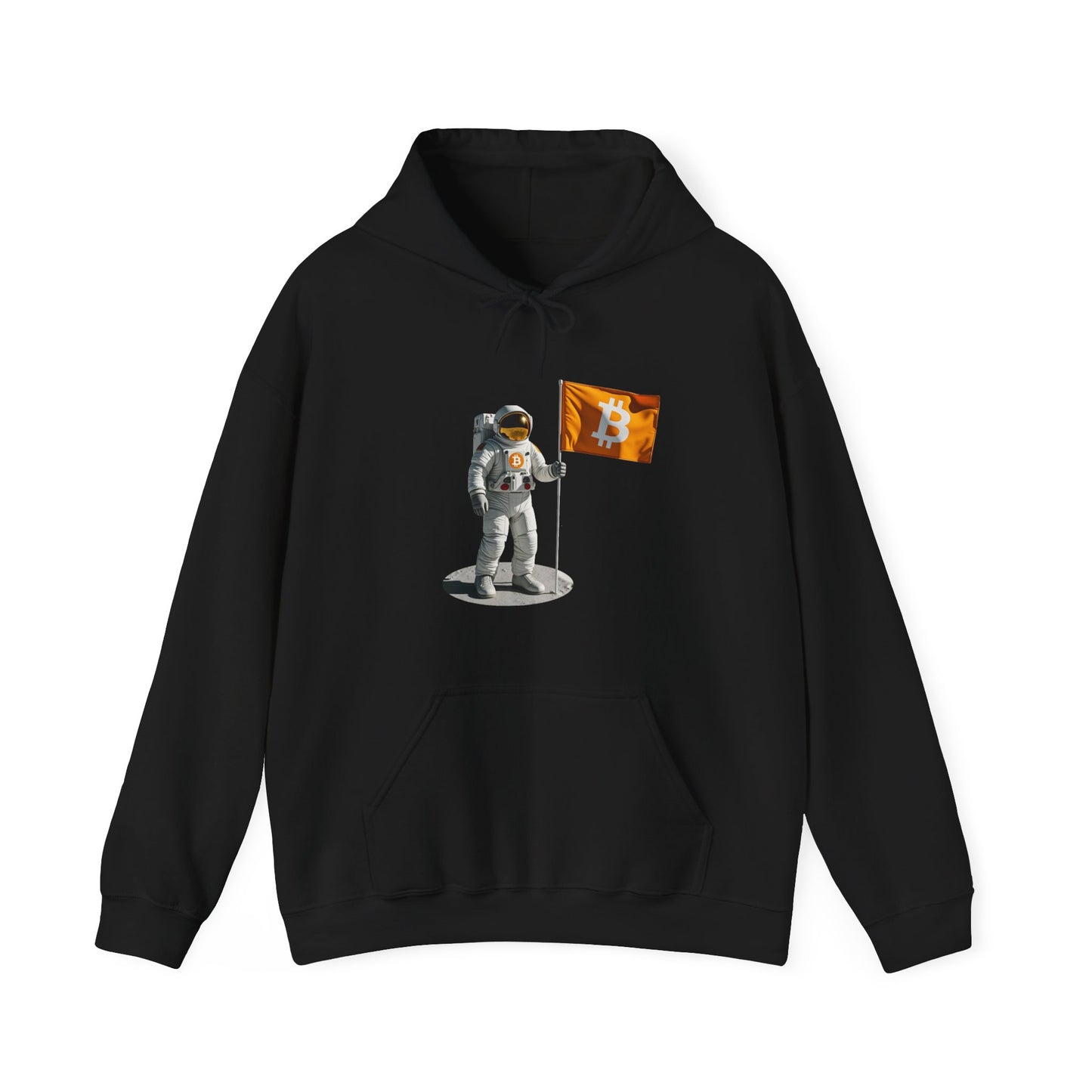 Hoodie Bitcoin Astronaut Crypto Up to the moon Black Hoodie crypto-vibes.com