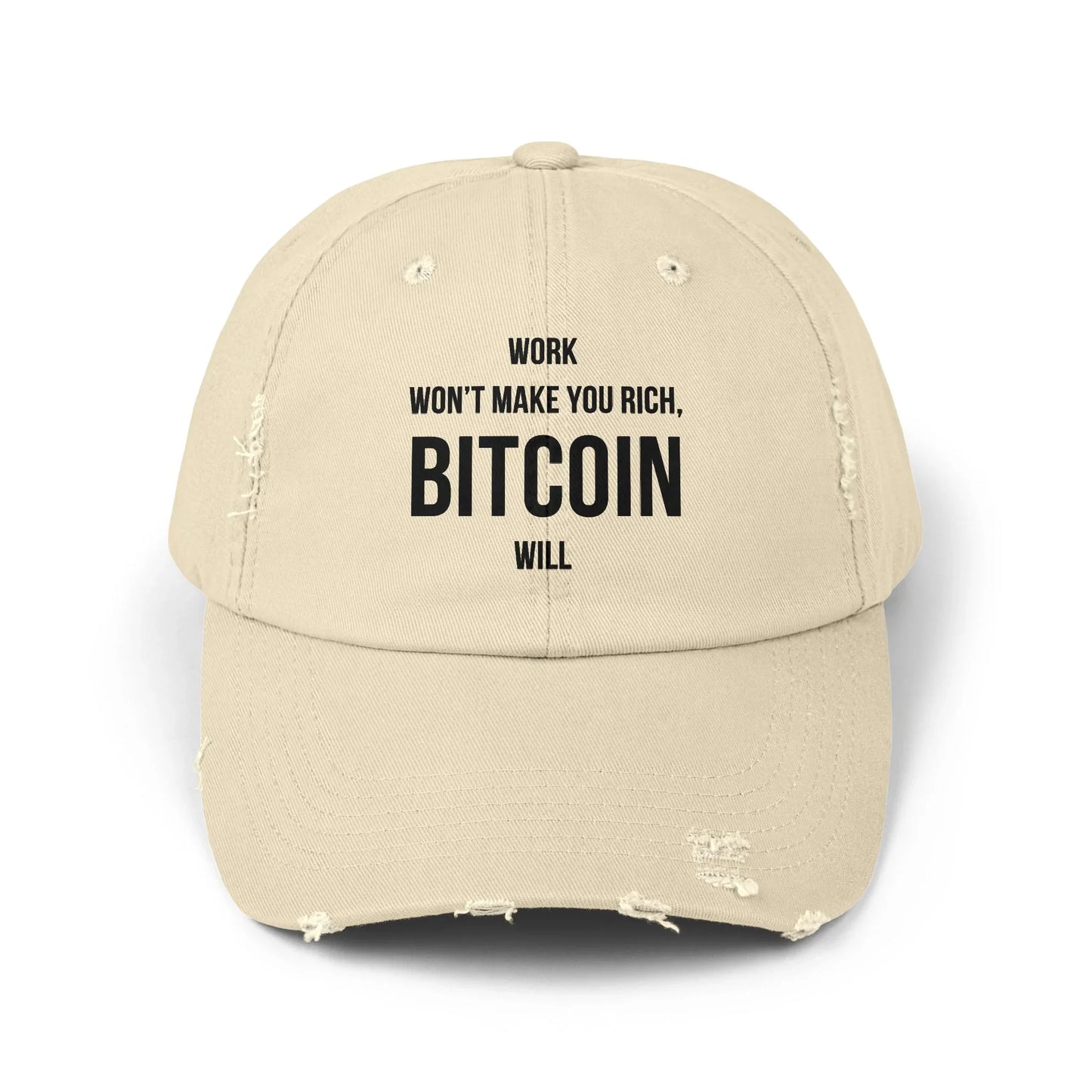 Work Won’t Make You Rich, Bitcoin Will - Cap Stone One size Hats crypto-vibes.com