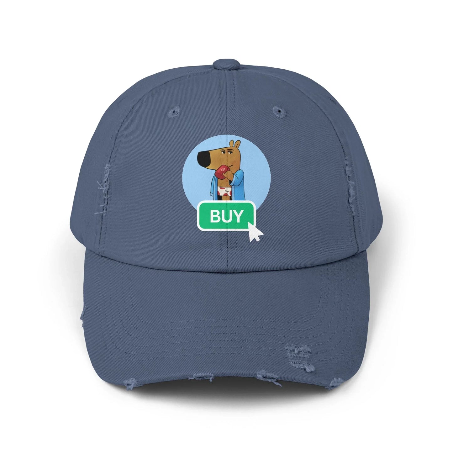 Chill Guy Buy Button - Cap Scotland Blue One size Hats crypto-vibes.com