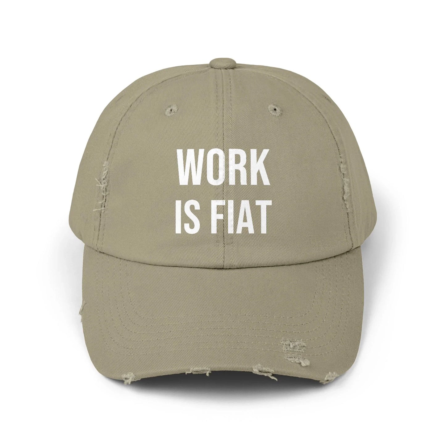 Work Is Fiat - Cap Light Olive One size Hats crypto-vibes.com