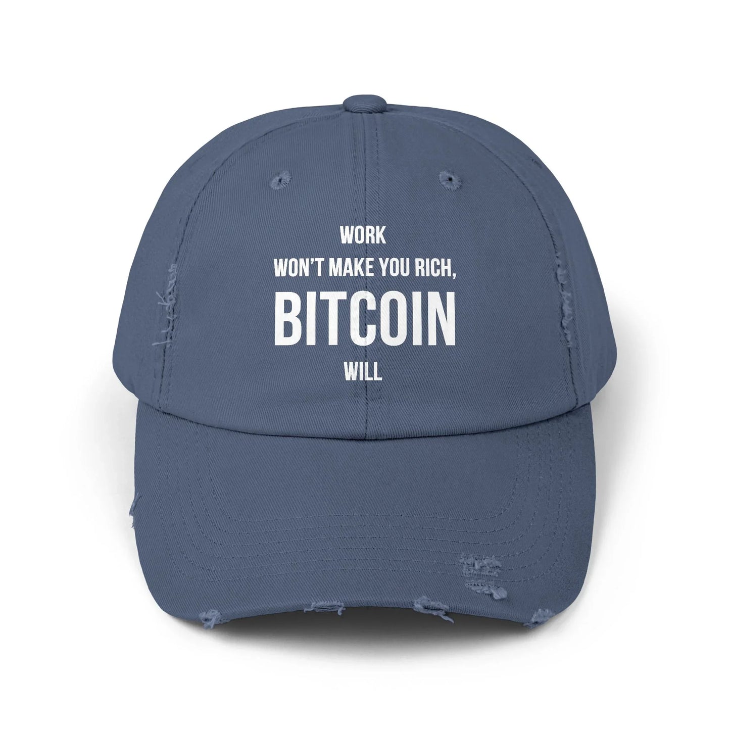 Work Won’t Make You Rich, Bitcoin Will - Cap Scotland Blue One size Hats crypto-vibes.com