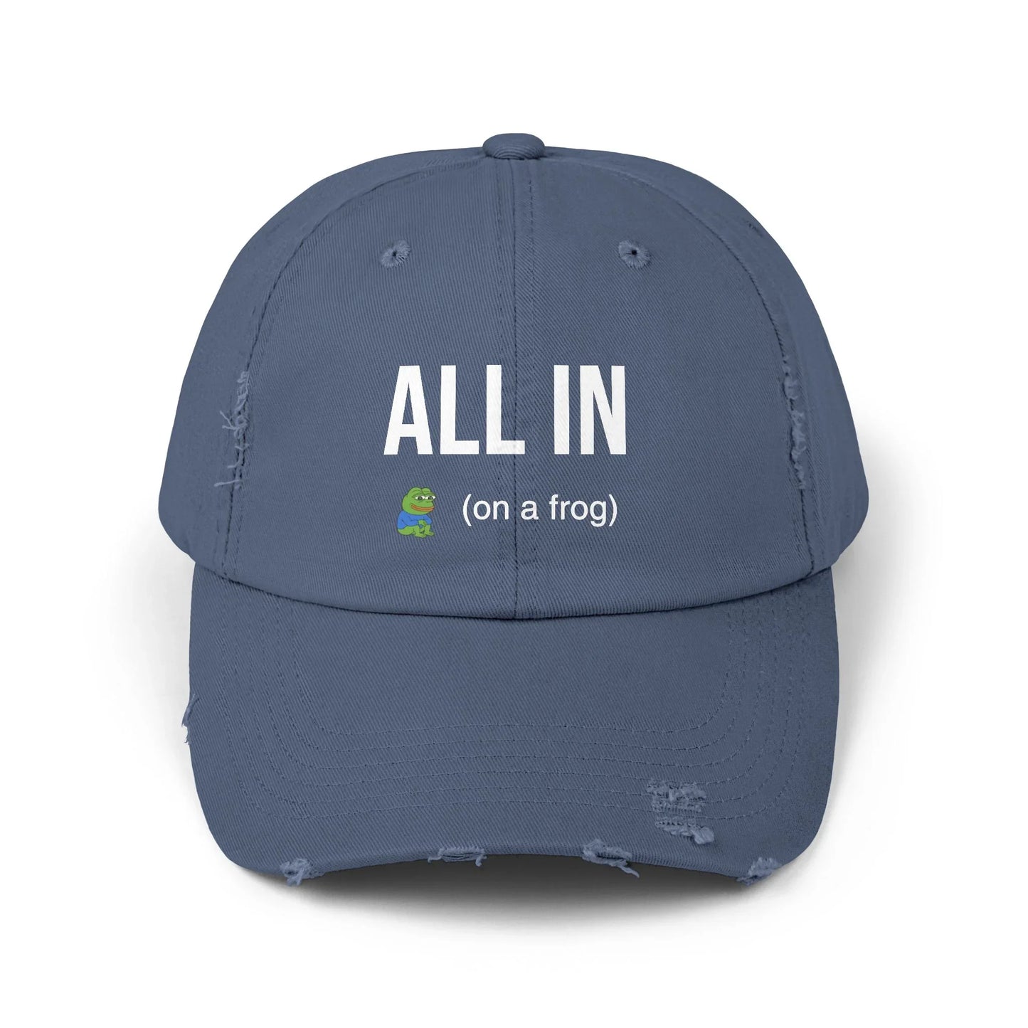ALL IN On a Frog - Cap Scotland Blue One size Hats crypto-vibes.com