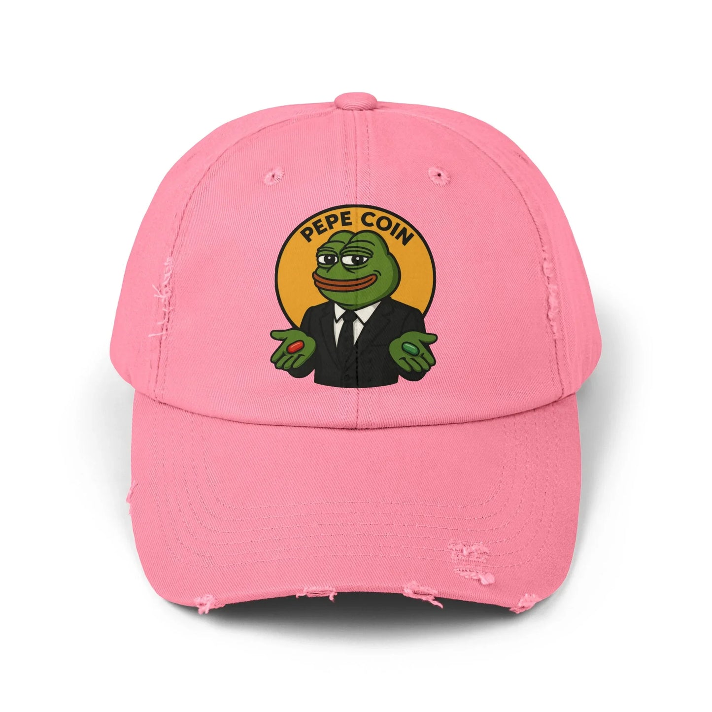 Pepe Memecoin Pills Choice - Cap True Pink One size Hats crypto-vibes.com