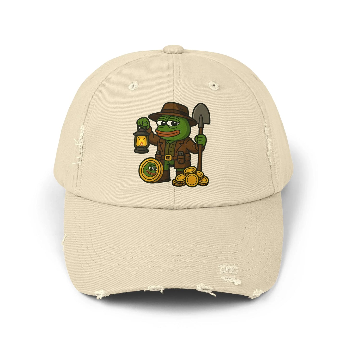 Pepe Gravekeeper Finding Gold - Cap Stone One size Hats crypto-vibes.com