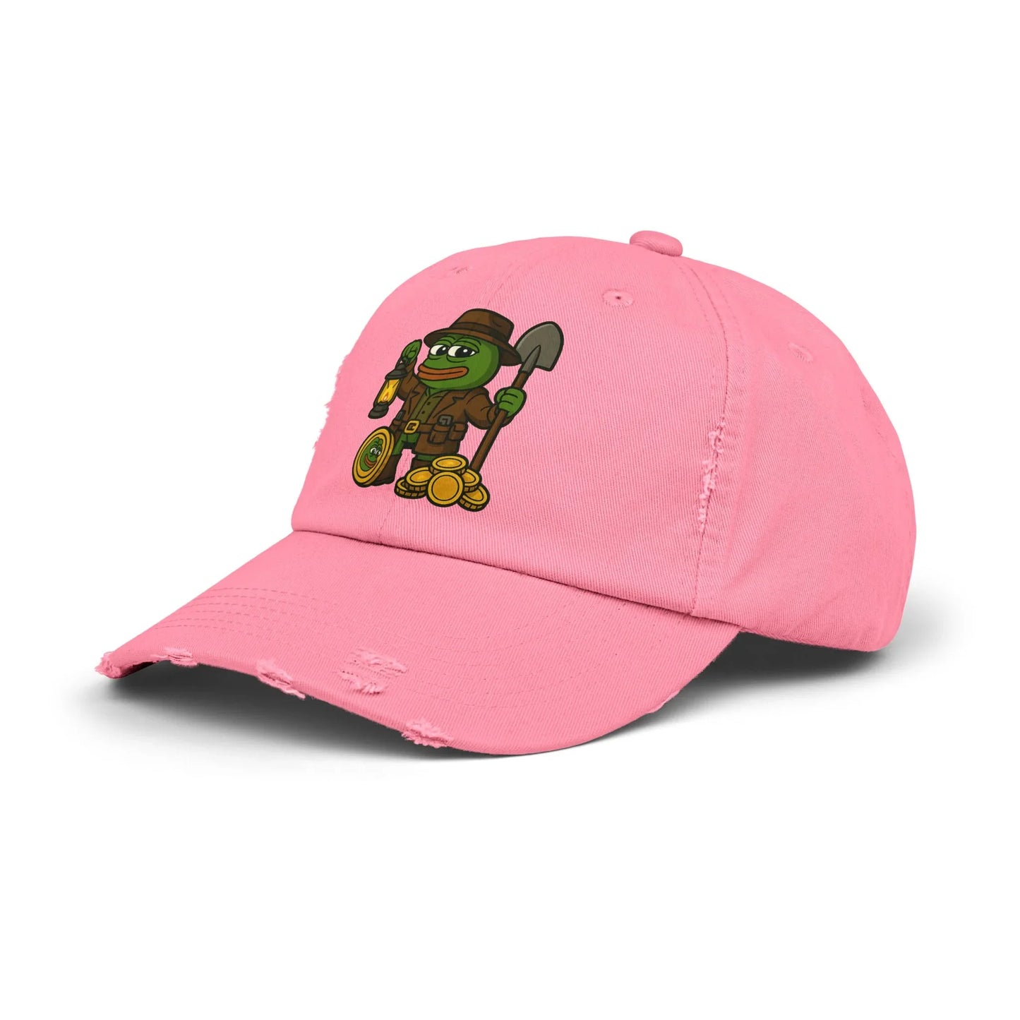 Pepe Gravekeeper Finding Gold - Cap Hats crypto-vibes.com