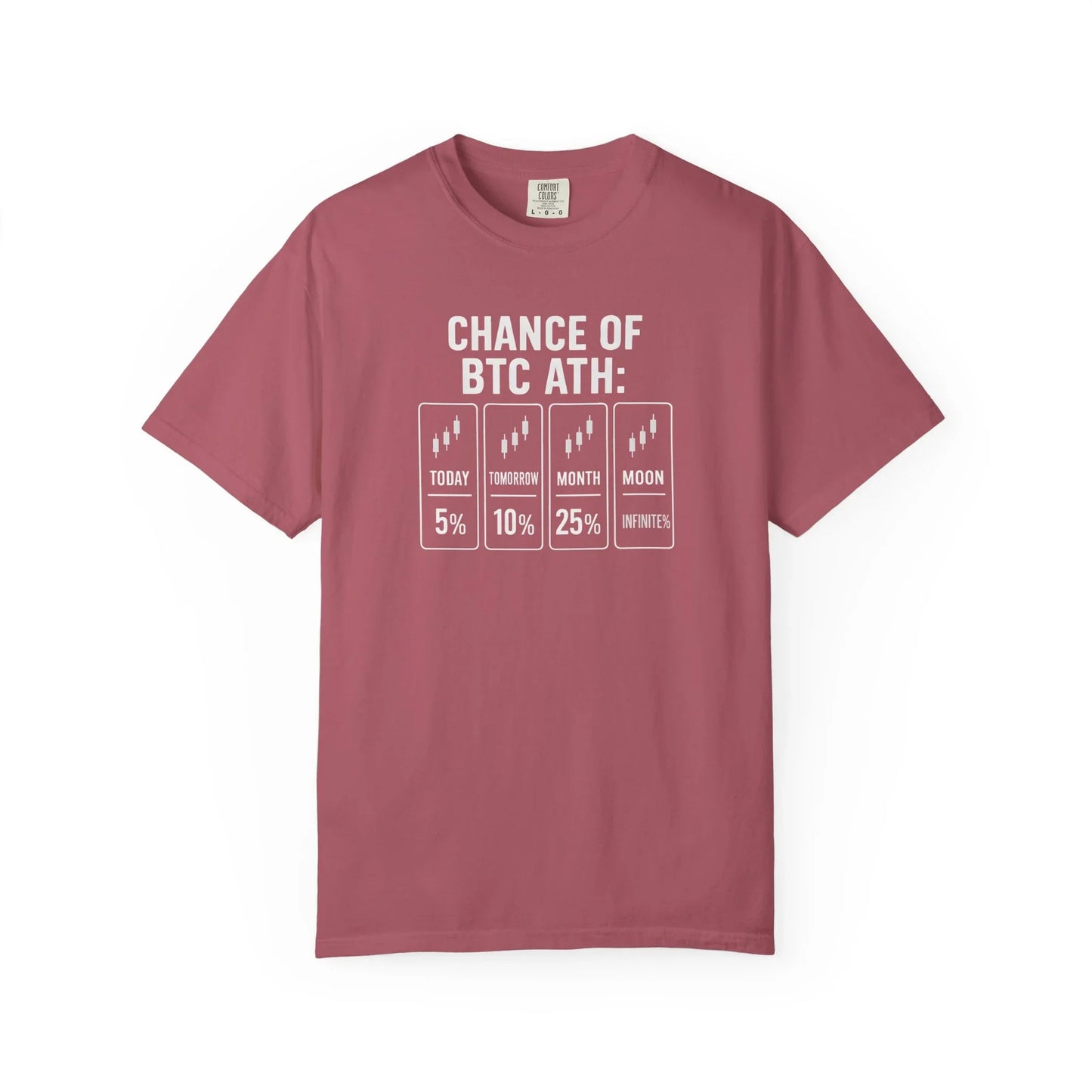 Chance BTC ATH - T-Shirt Crimson T-Shirt crypto-vibes.com