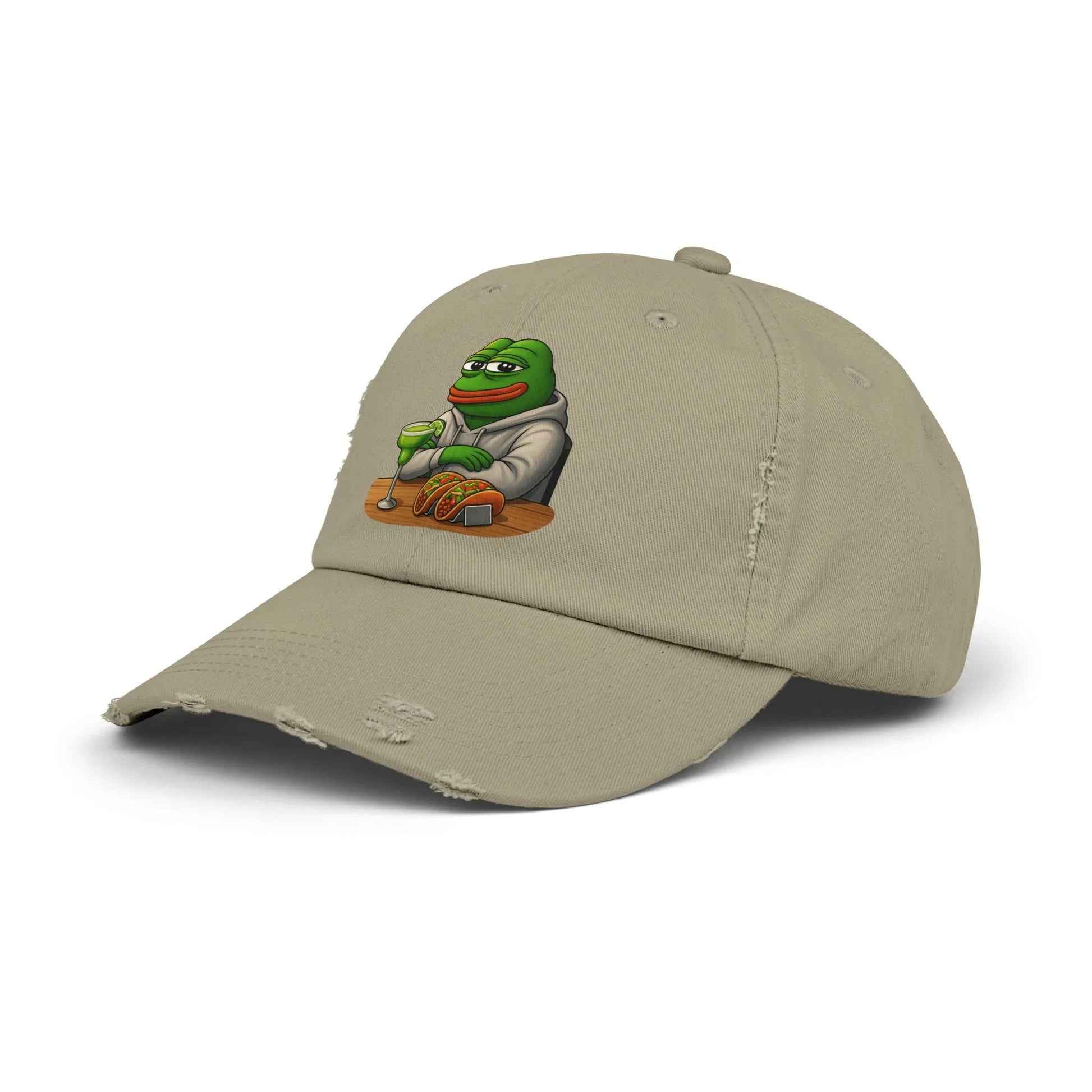 Pepe Chilling With Margarita And Fajitas - Cap Hats crypto-vibes.com
